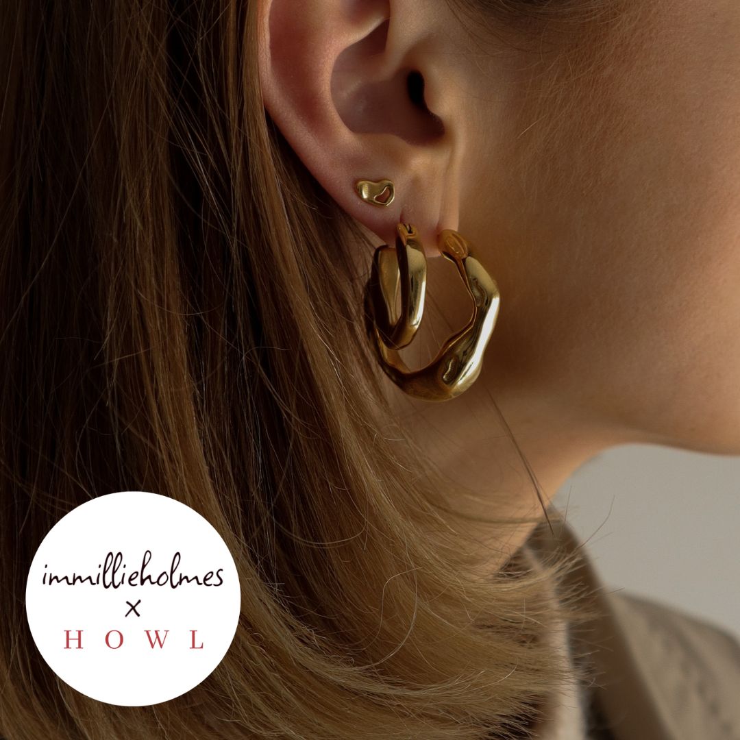 "Tabitha" Small Abstract Hoops