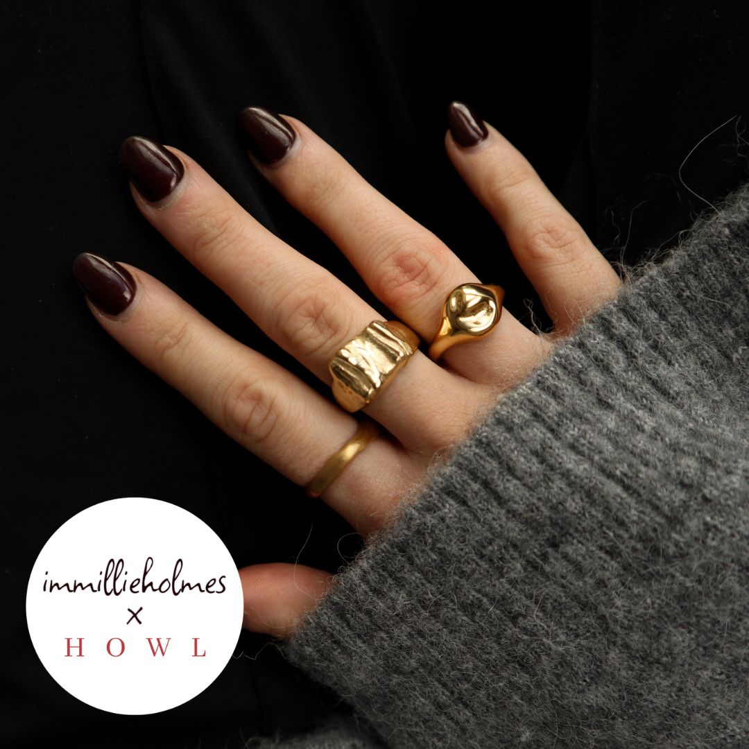 "Olive" Dome Molten Ring