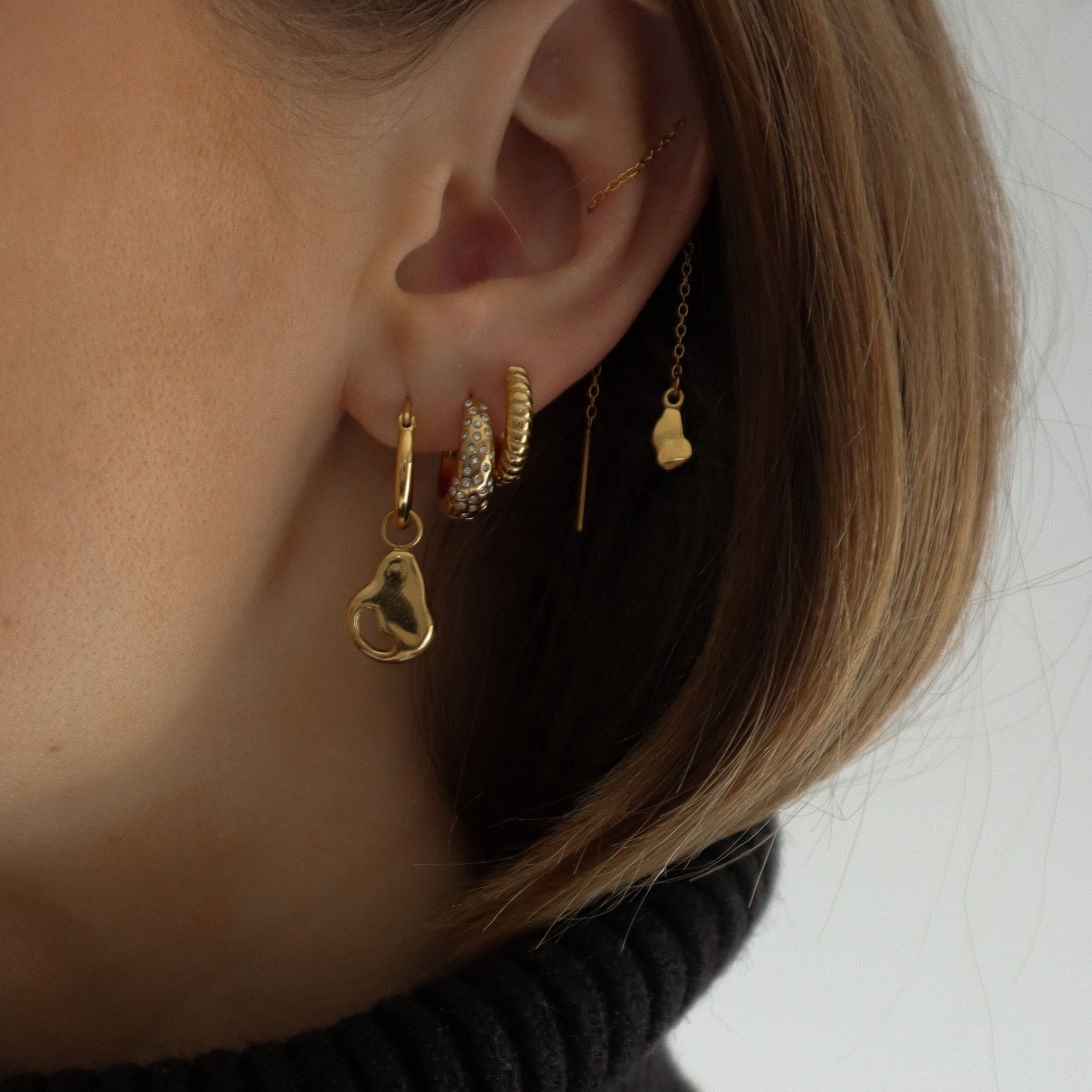 "Dilys" Domed Cubic Zirconia Earrings