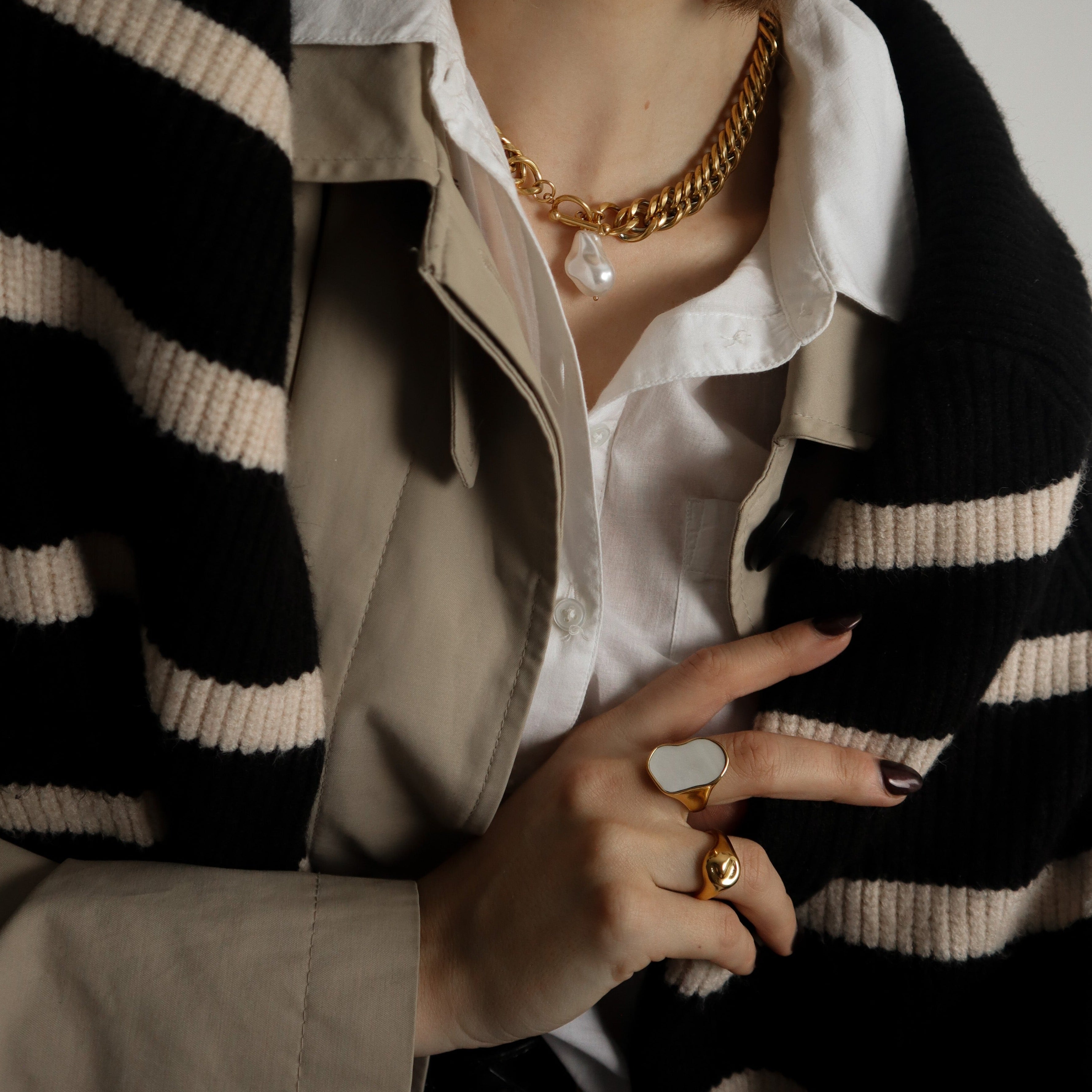 "Nala" Shell Pearl Ring