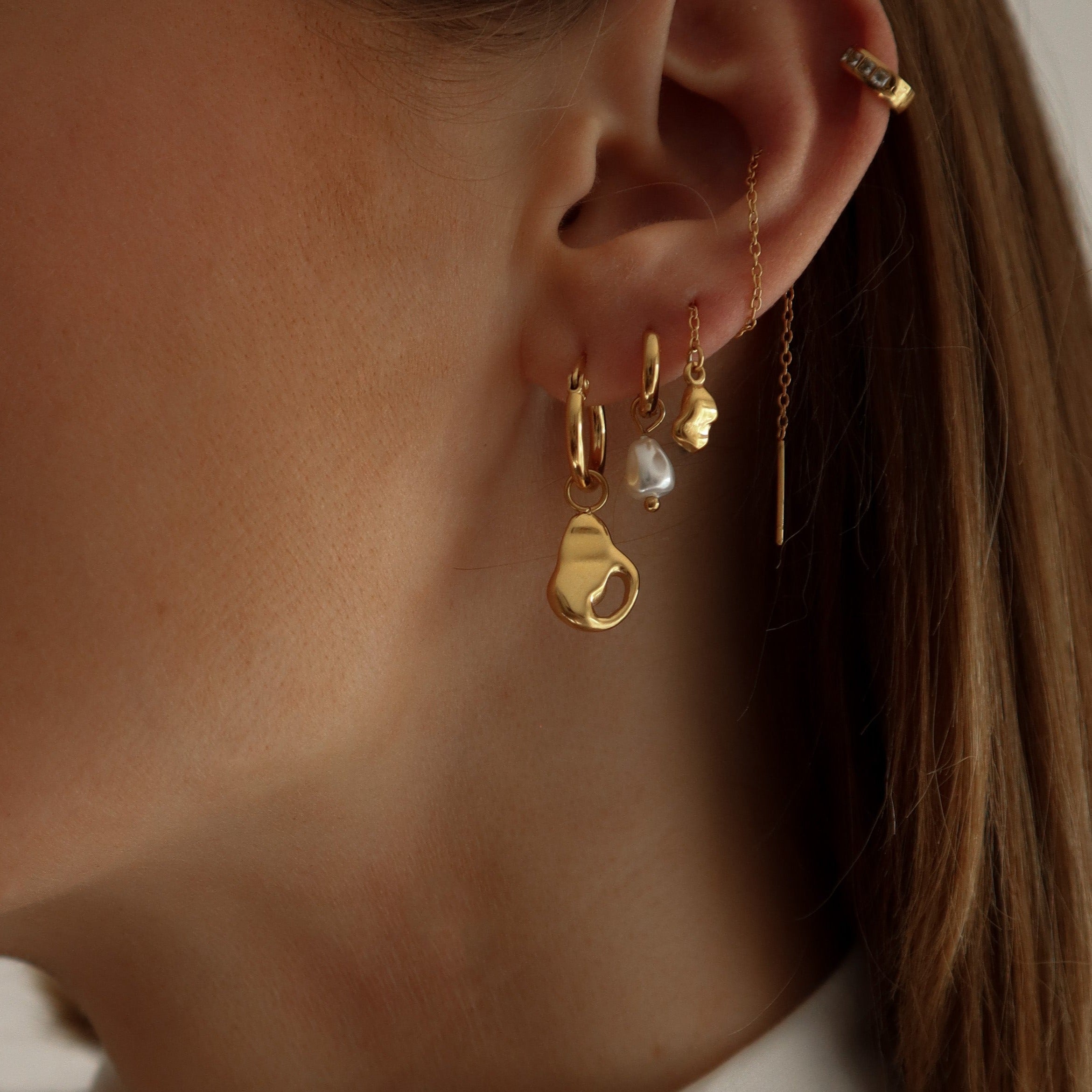 "Denny" Molten Hoop Earrings