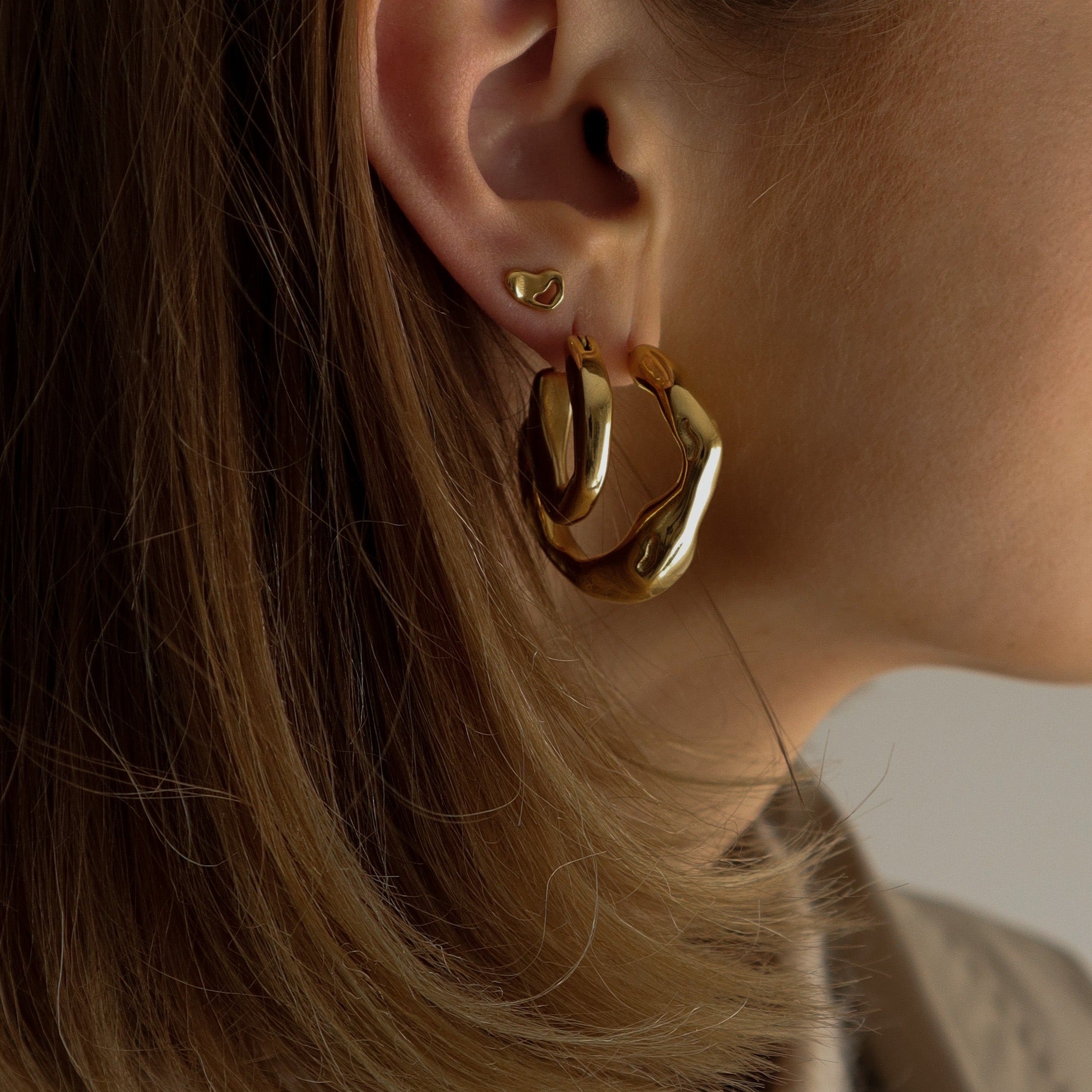 "Phoebe" Large Abstract Hoops