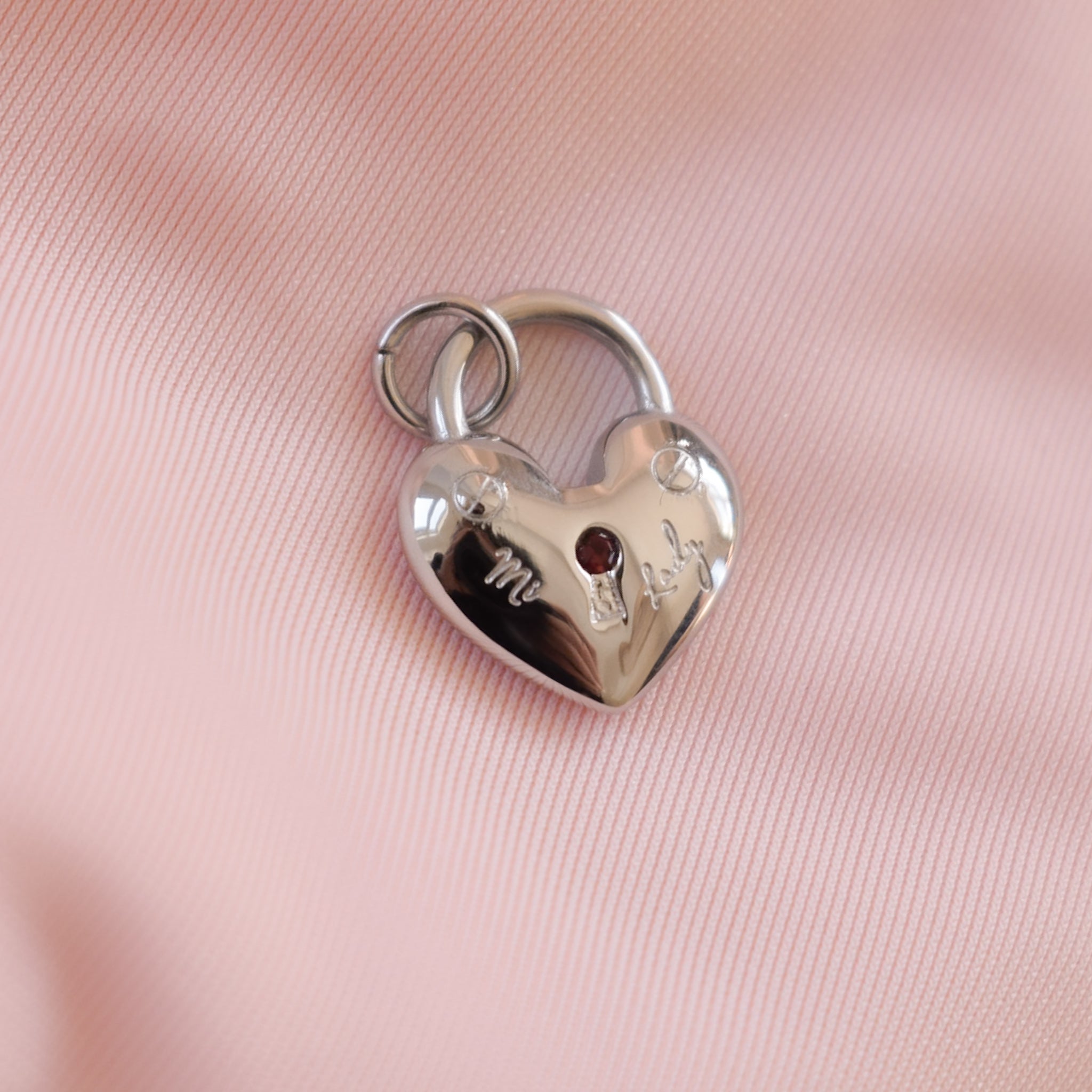 Mi Lady Heart Padlock Charm