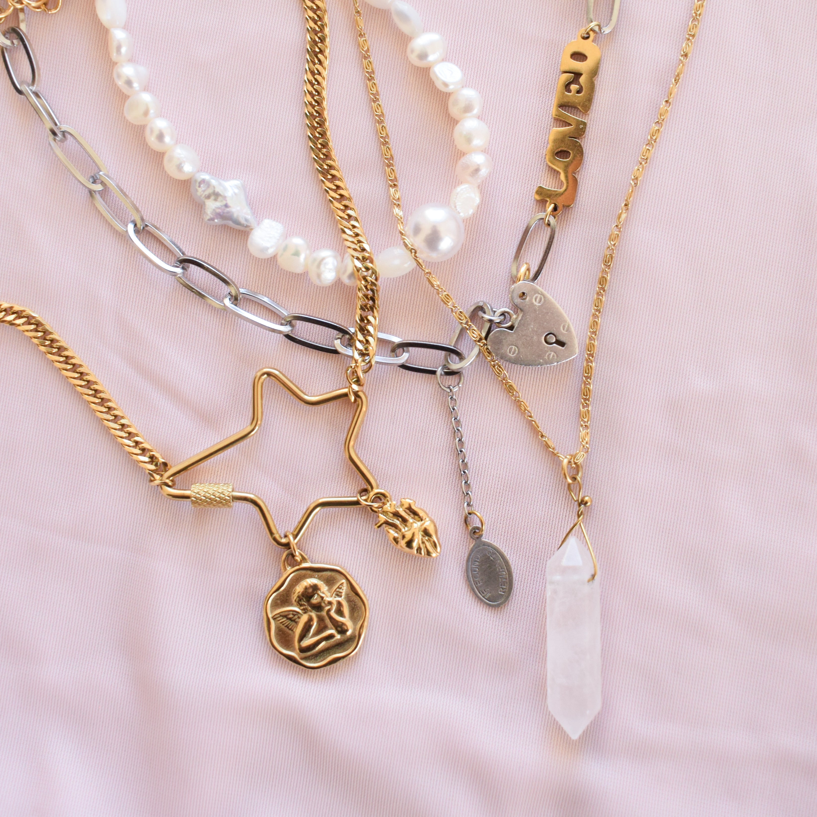 “Lost Heart” Necklace Stack