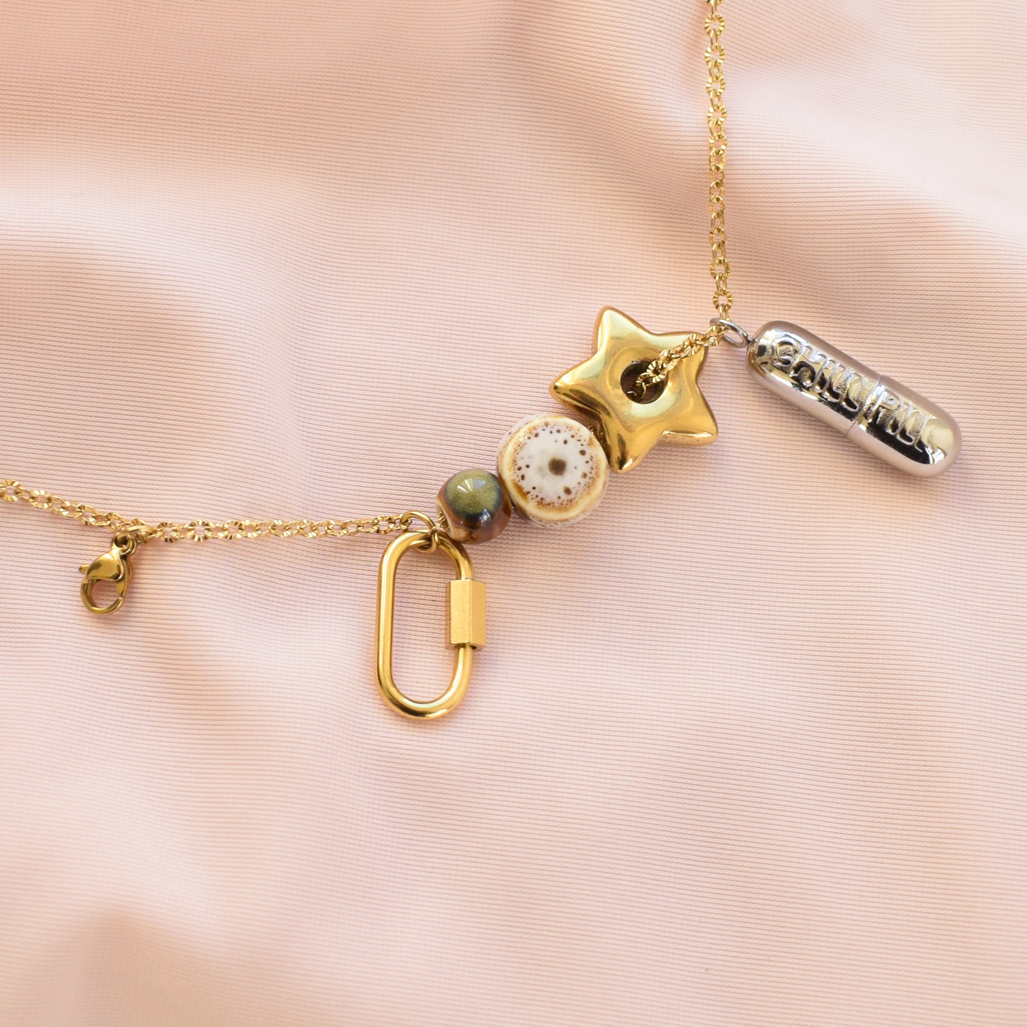 “Elle” Carabiner Charm Necklace