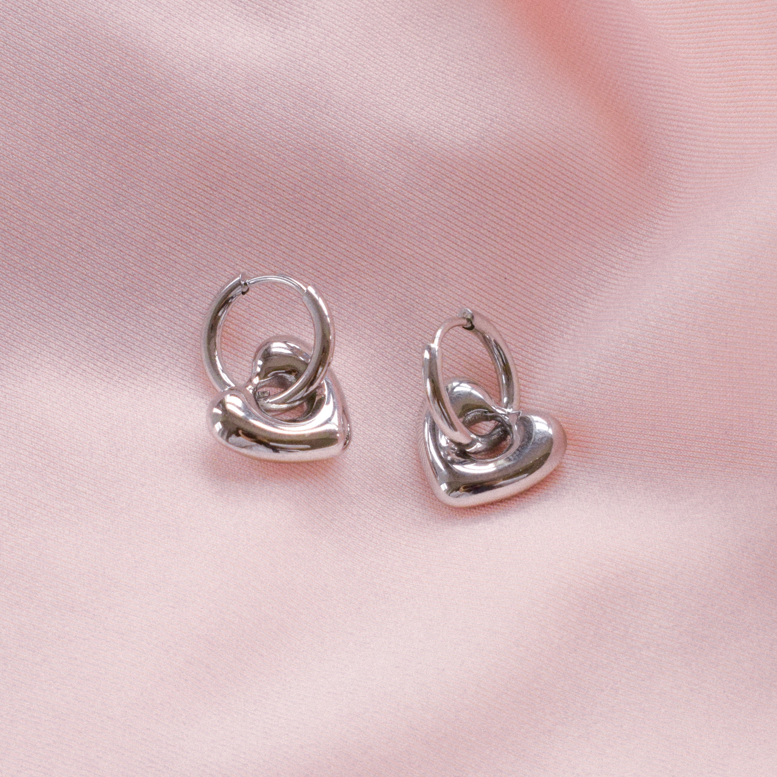 “Juniper” Bubble Heart Earrings