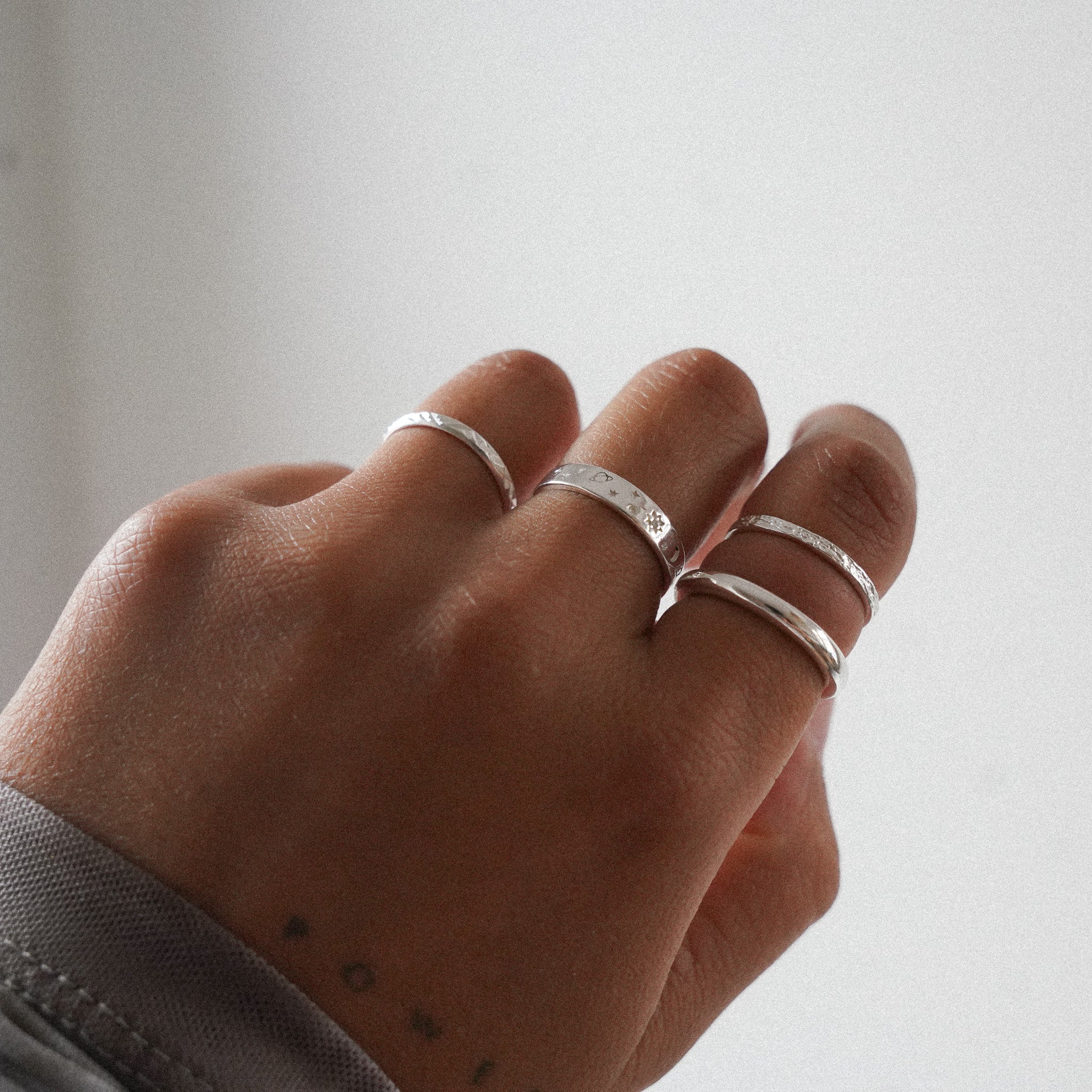 "Sally” Sterling Silver Textured Ring