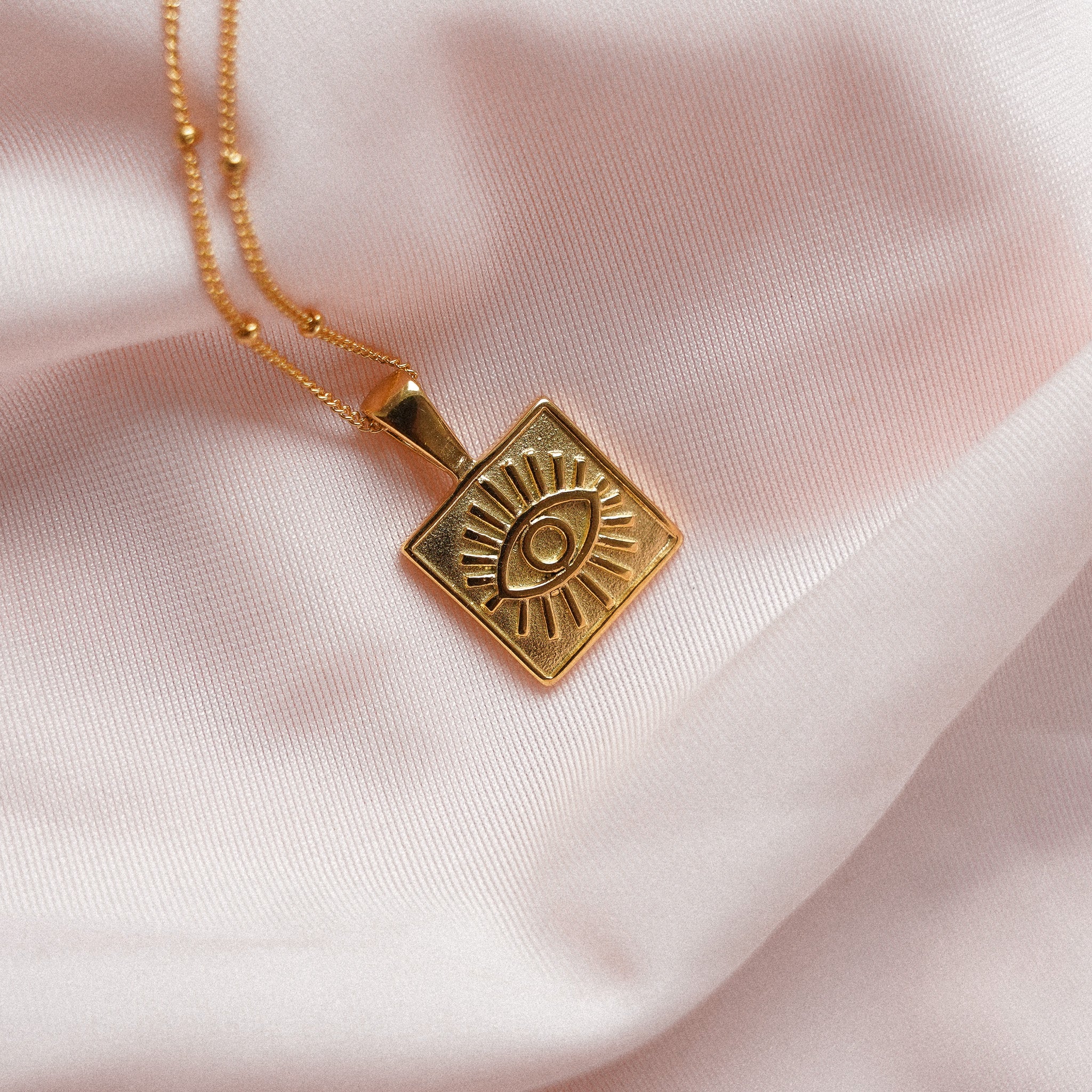 "Eyes On” Square Necklace
