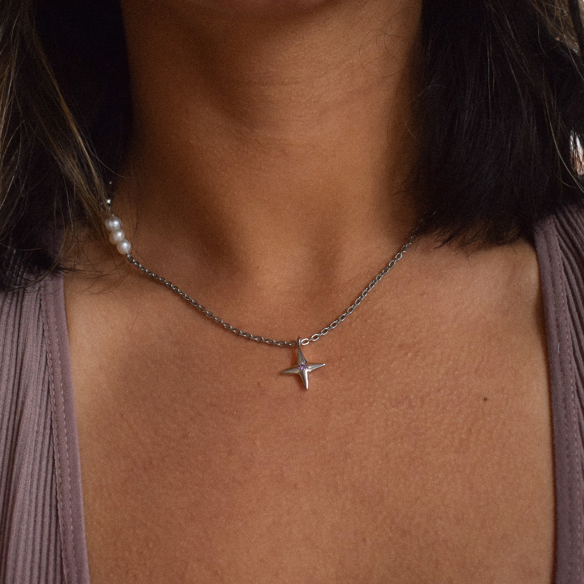 "Gazer” Lilac Multi Necklace