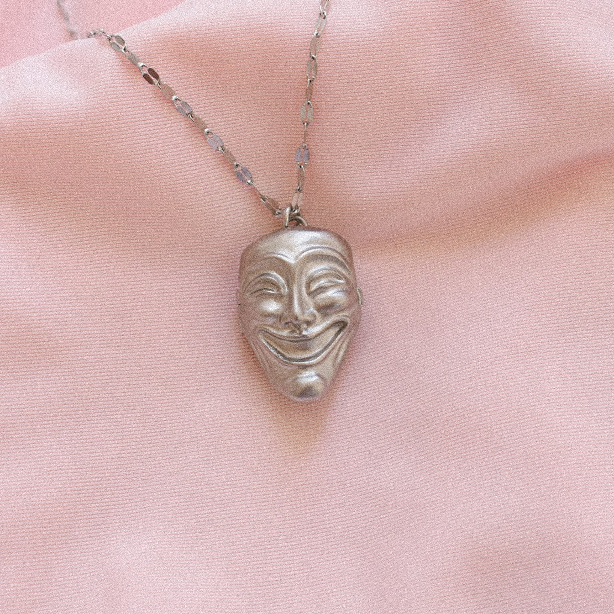 "Live, Laugh, Mask" Locket Necklace