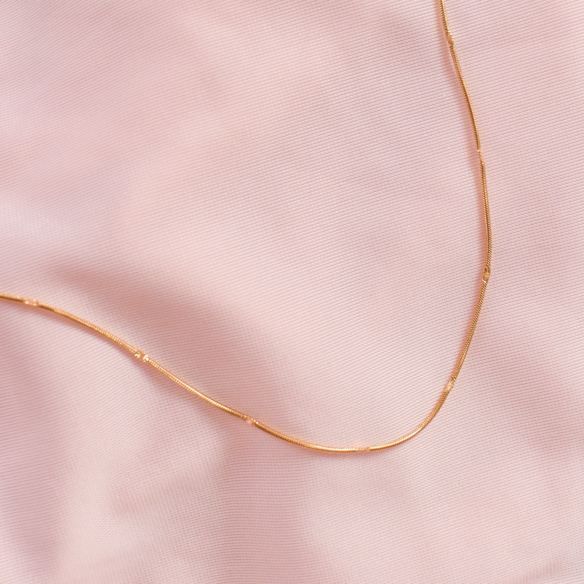 Gold Crimped Snake Chain