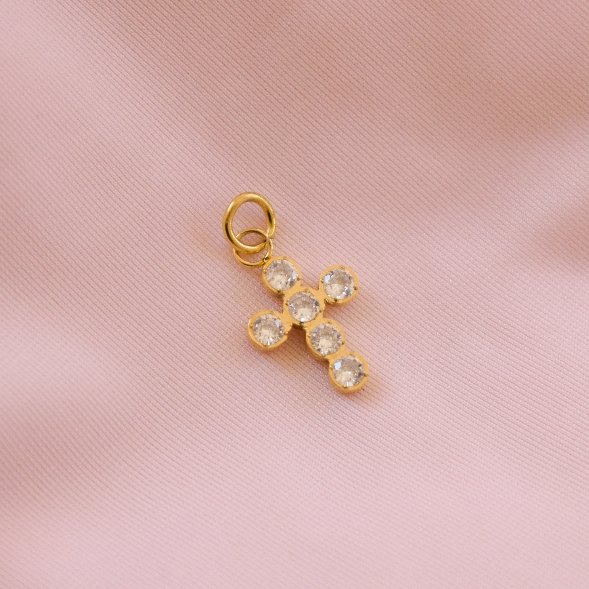 Cross Cubic Zirconia Charm
