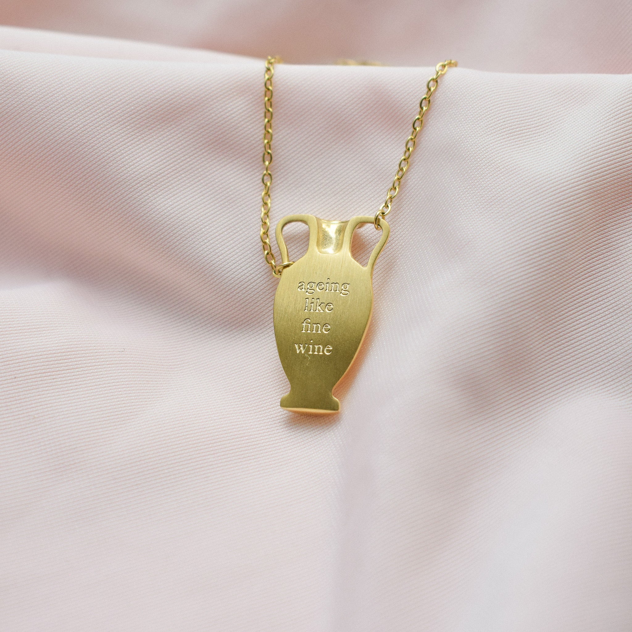 "Wisdom" Engraved Vase Necklace (Preorder)