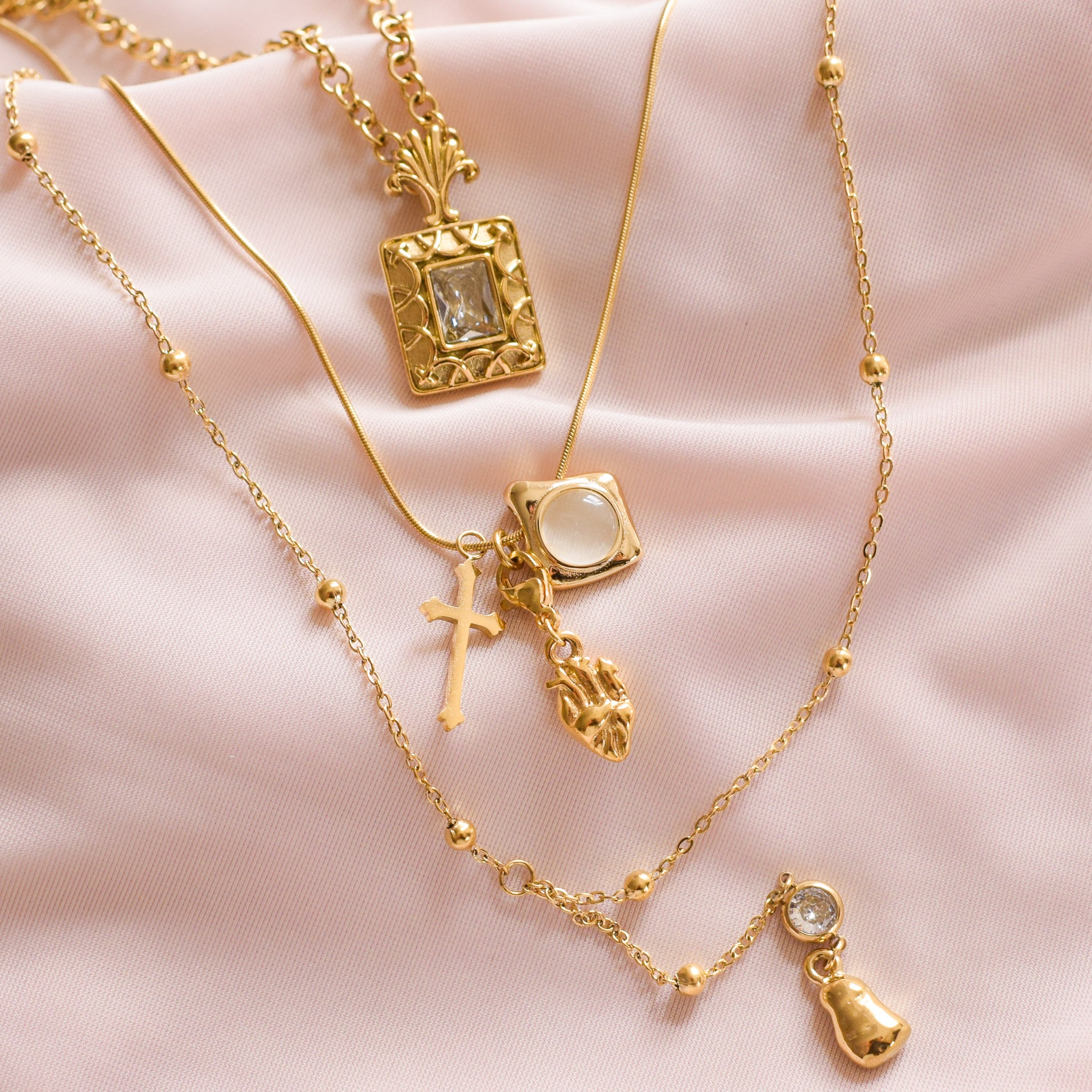 "Antique" Necklace Stack