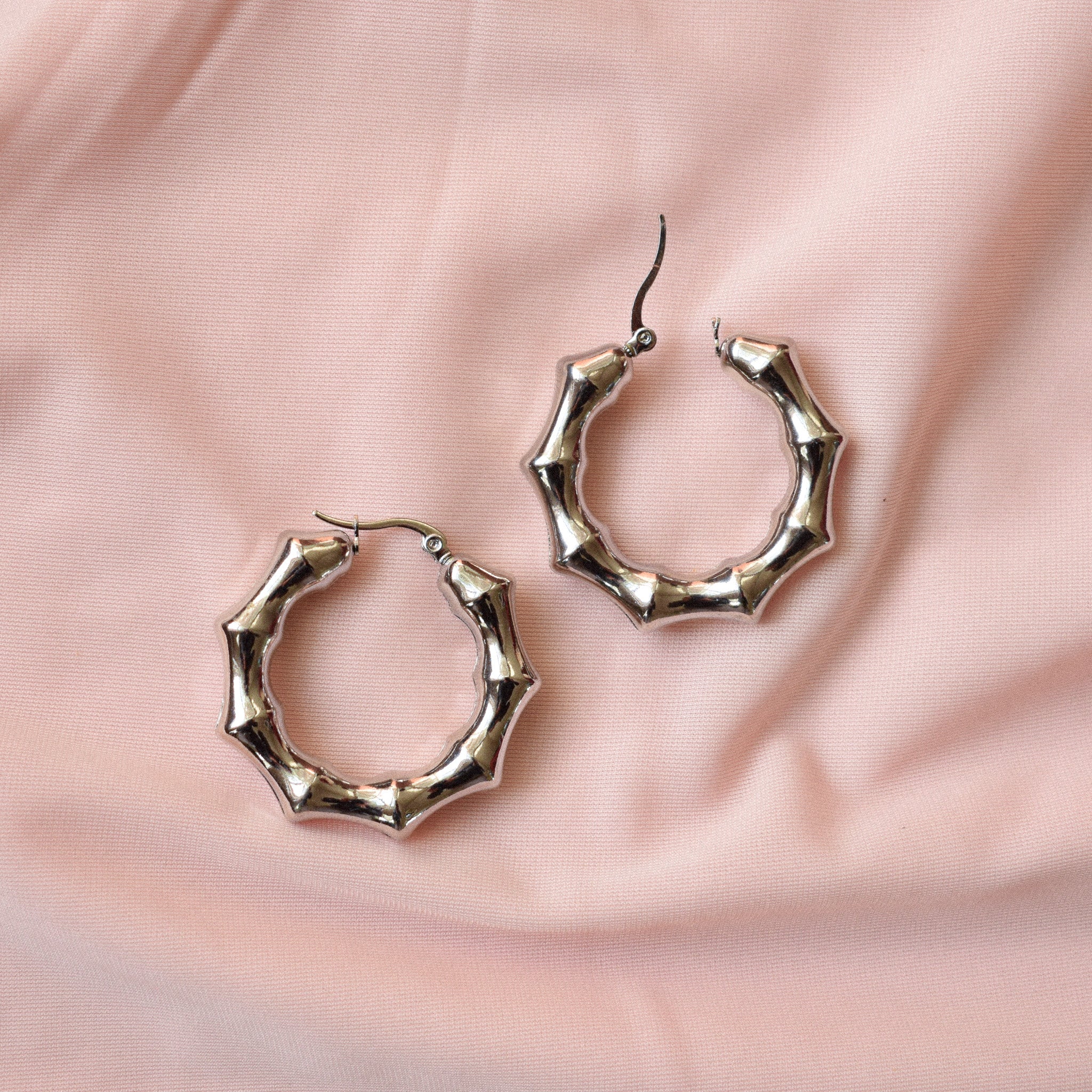 "Samia" Bamboo Hoop Earrings