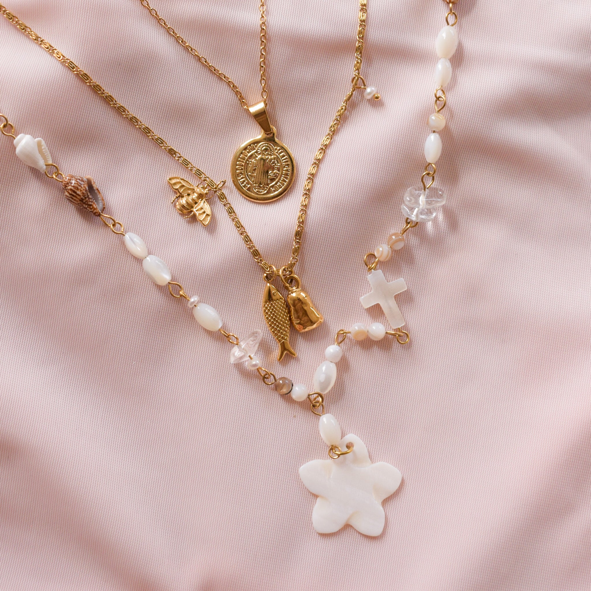 "Petal" Necklace Stack