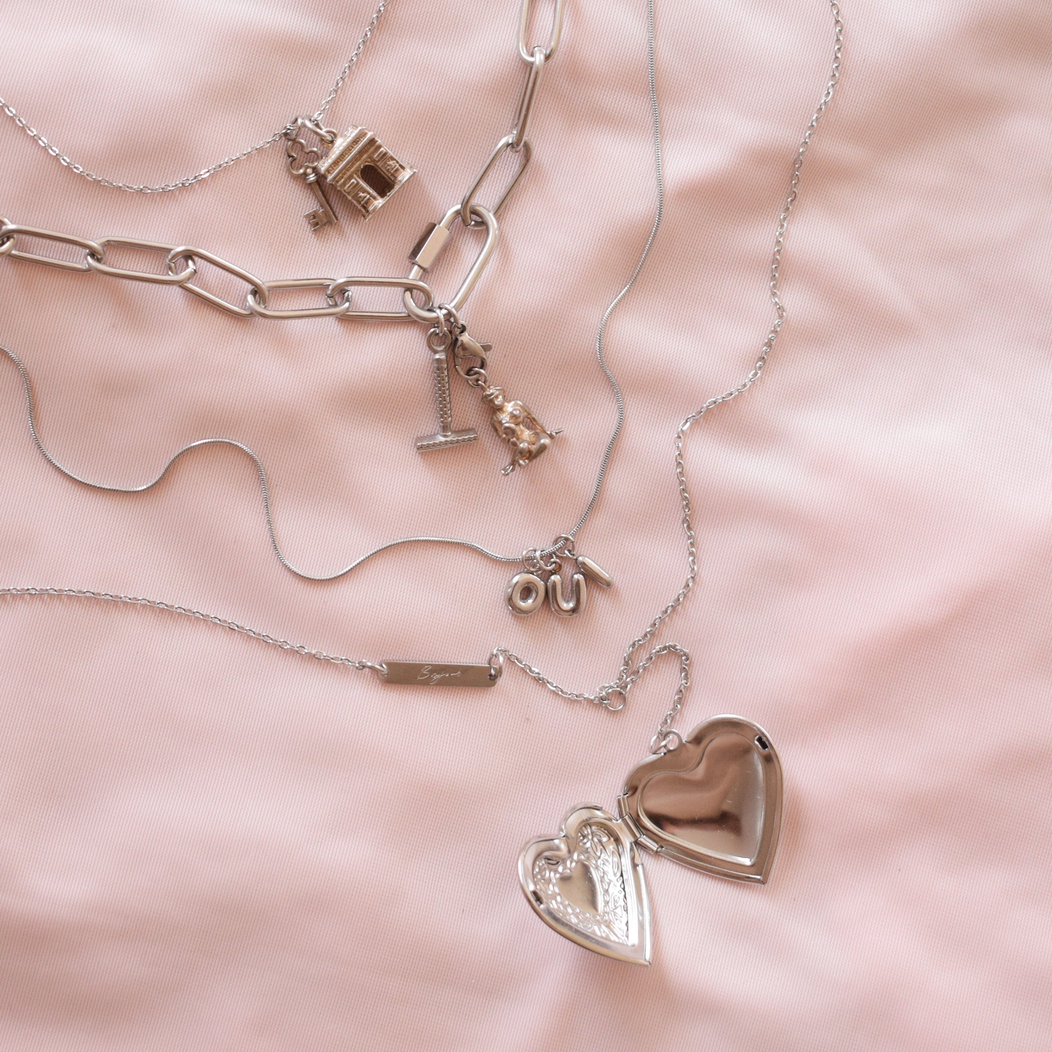 "Oui Pari" Necklace Stack