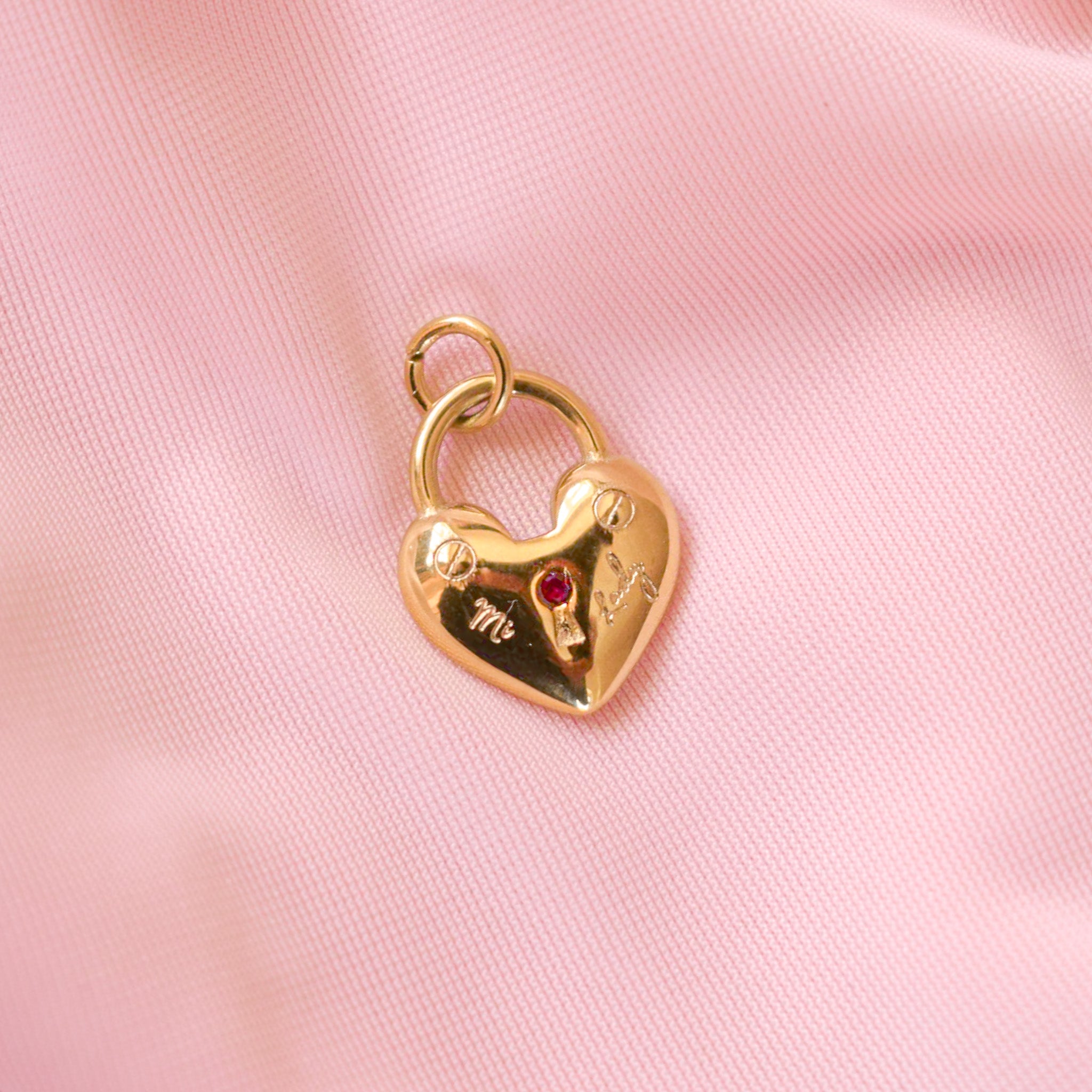 Mi Lady Heart Padlock Charm