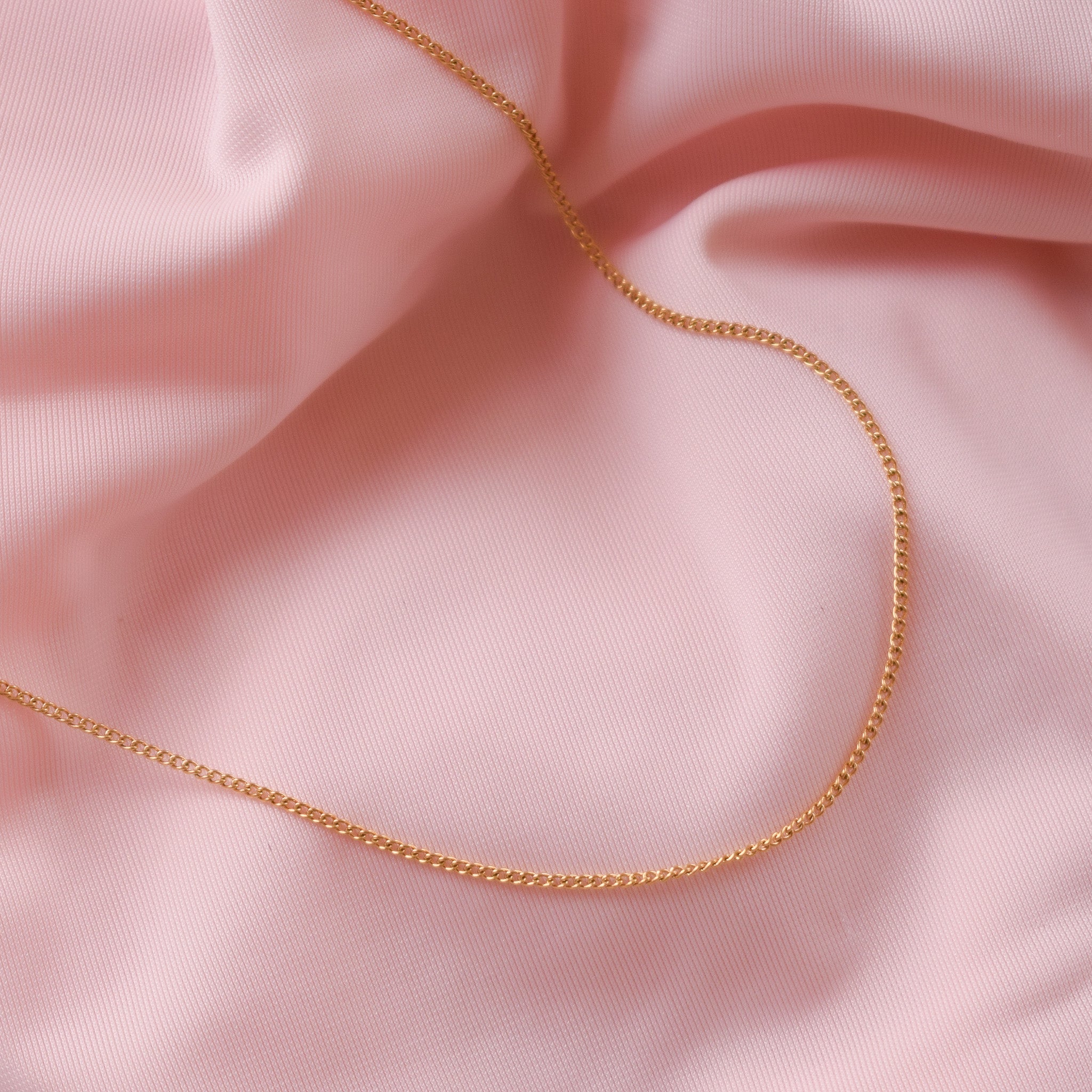 Thin Gold Curb Chain