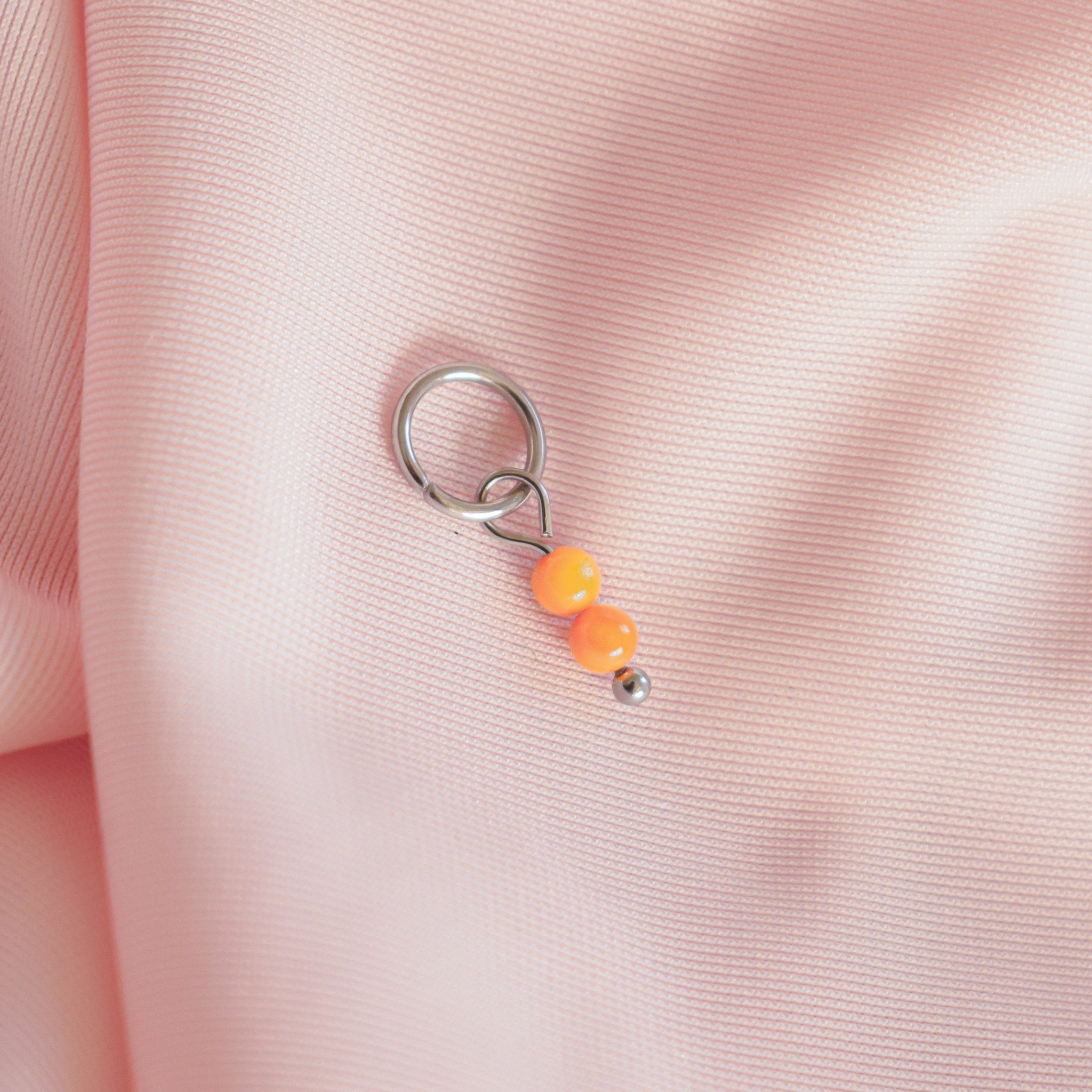Orange Glass Bead Charm
