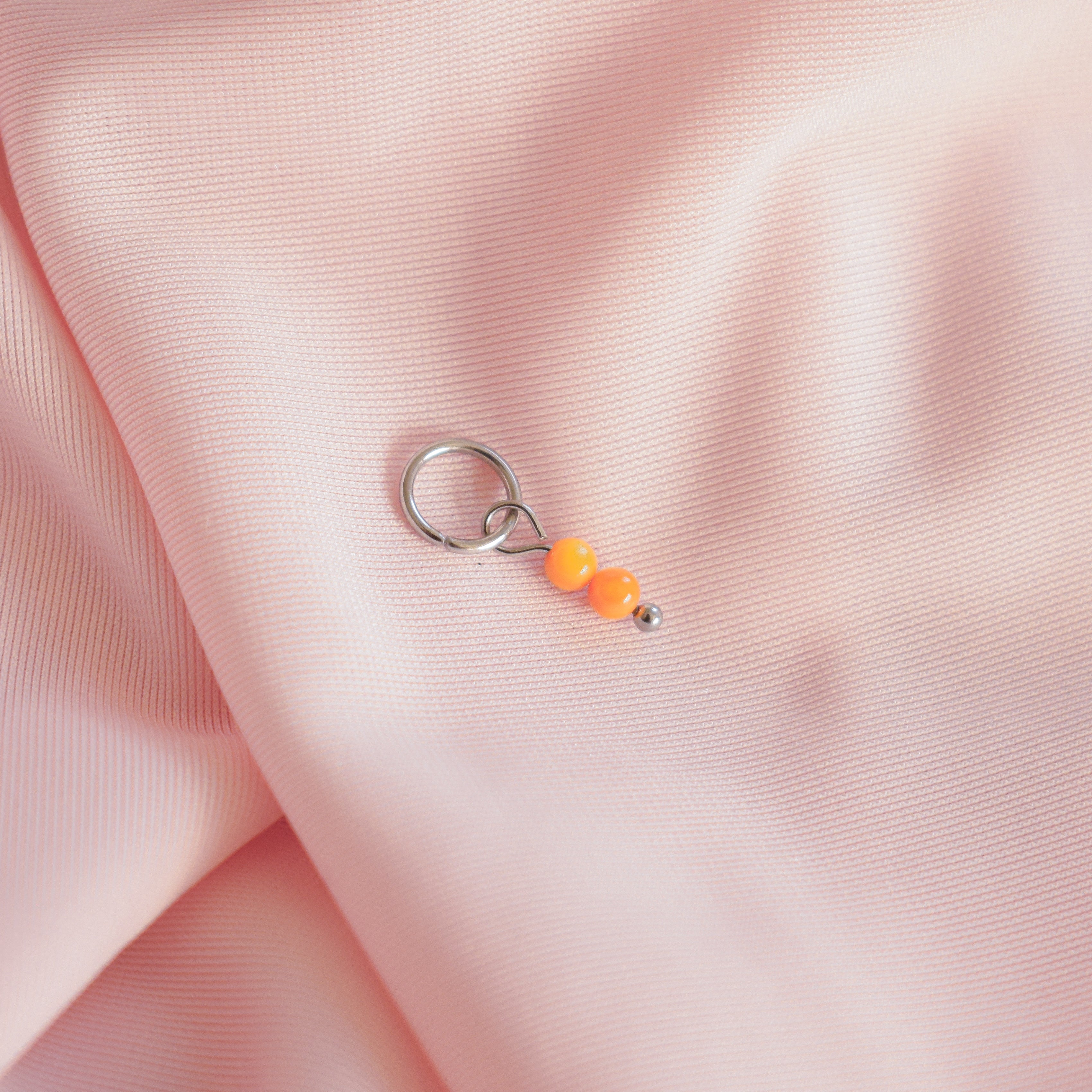 Orange Glass Bead Charm