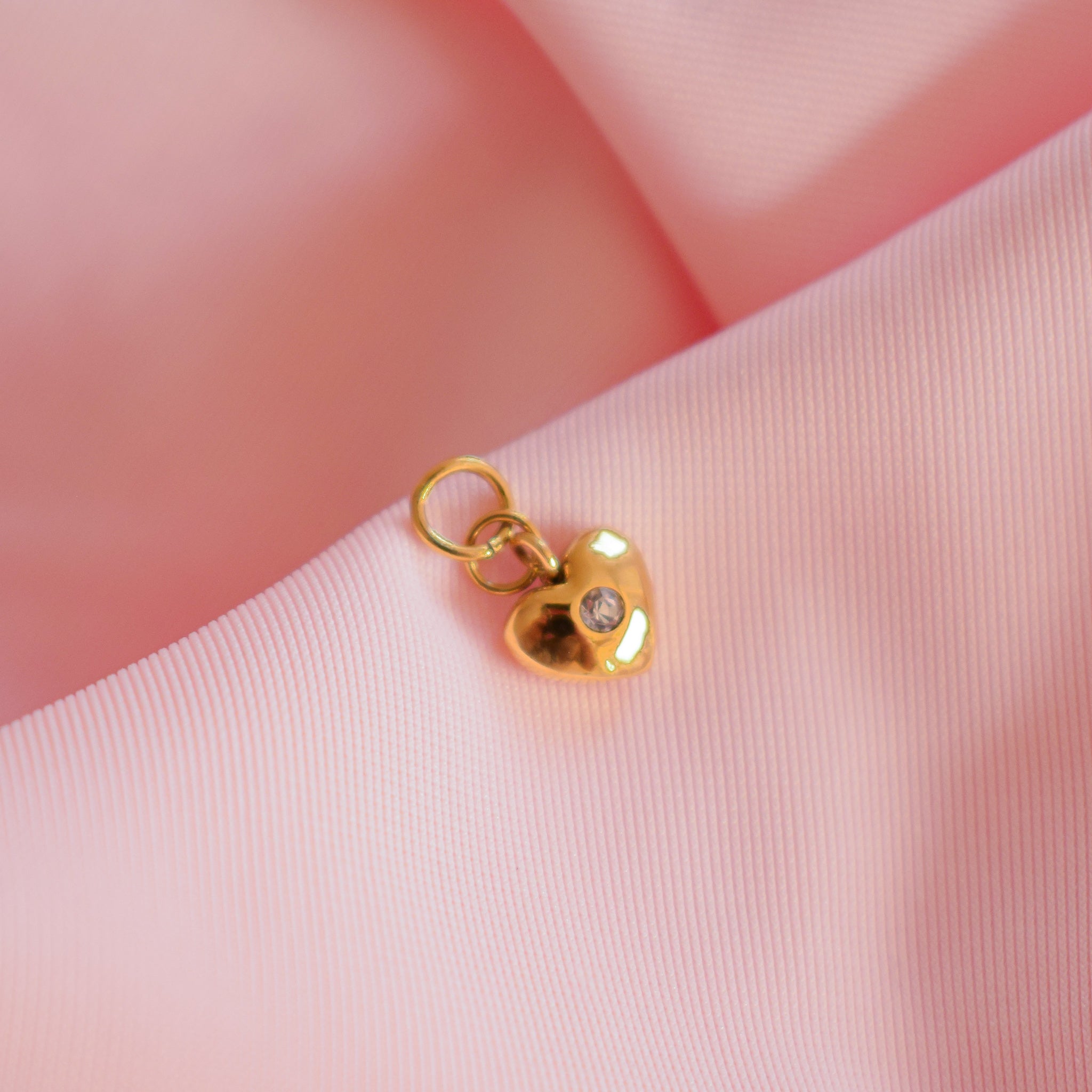 Tiny Gold Heart Charm