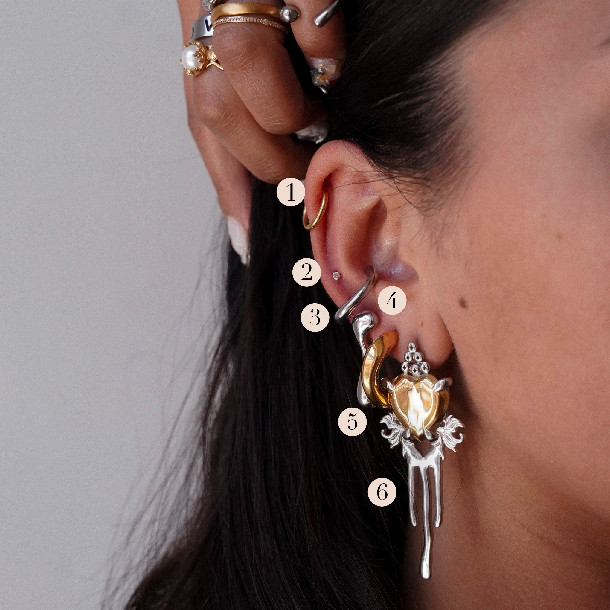 "Drew" Future Romance Heart Earrings