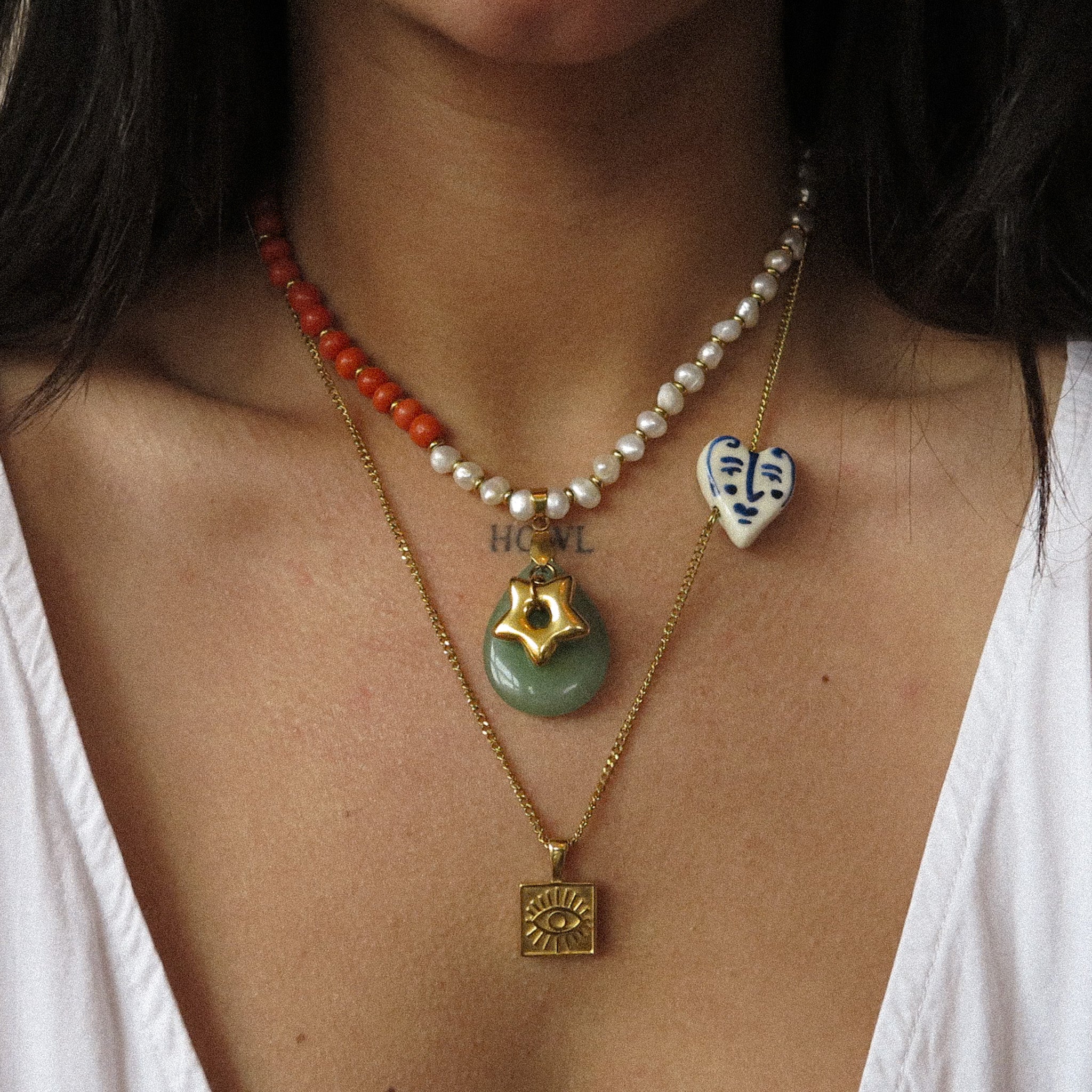 "Geneva" Pearl Star Necklace
