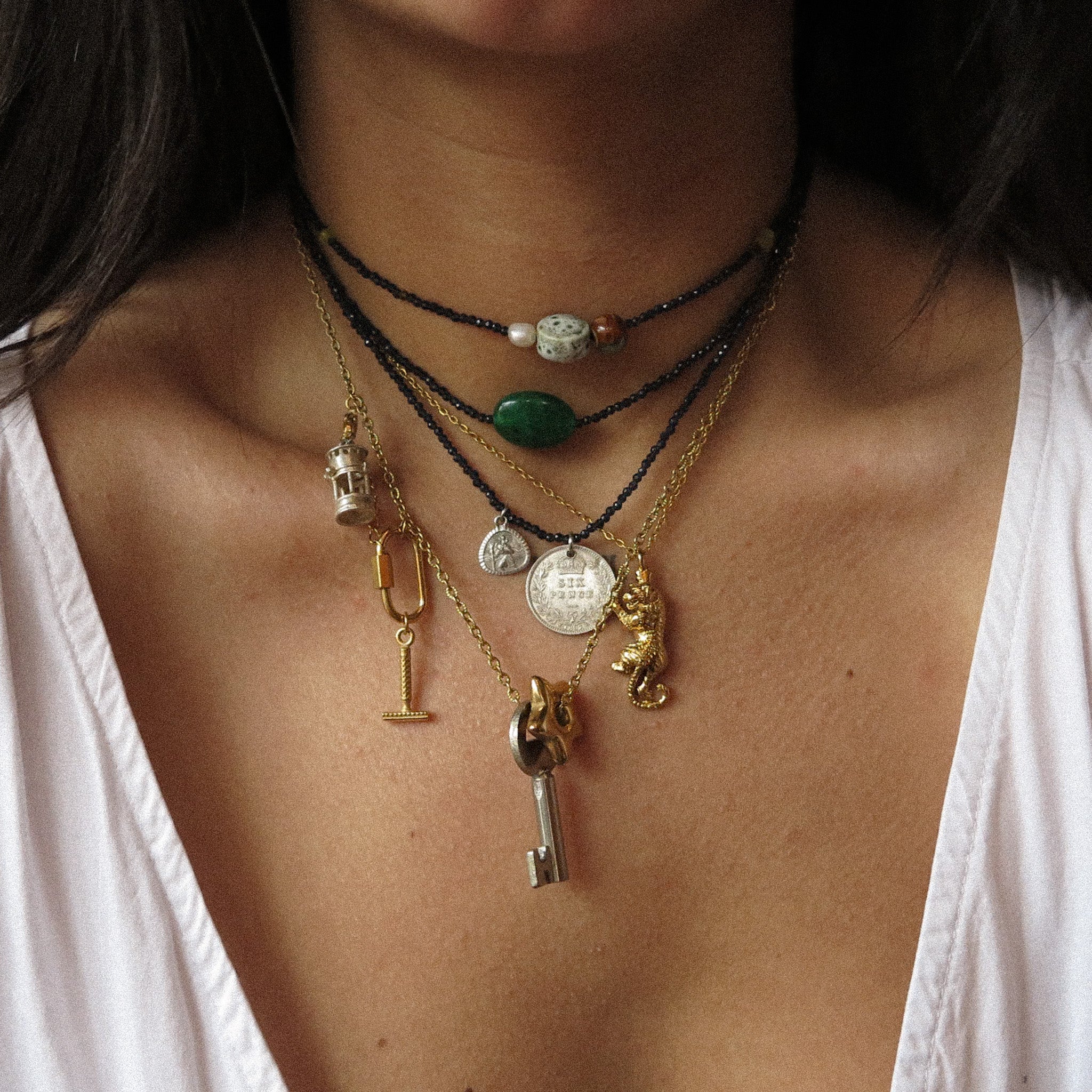 "Patricia" Adjustable Key Necklace
