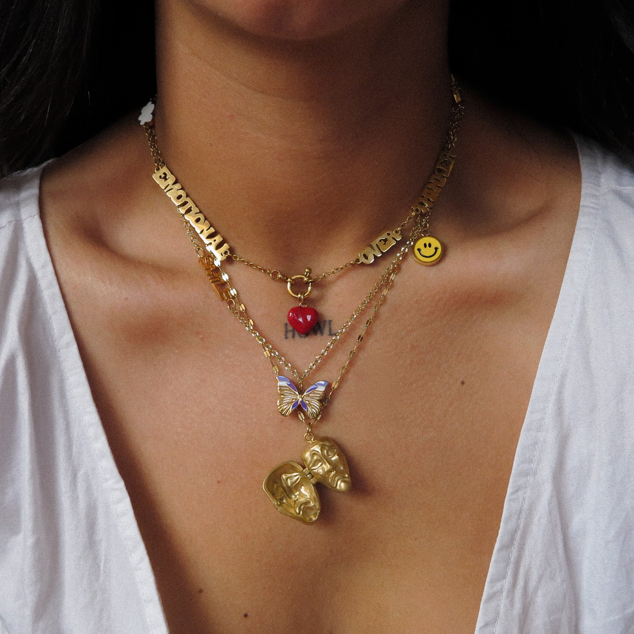 "Butterfly" Stacked Necklace