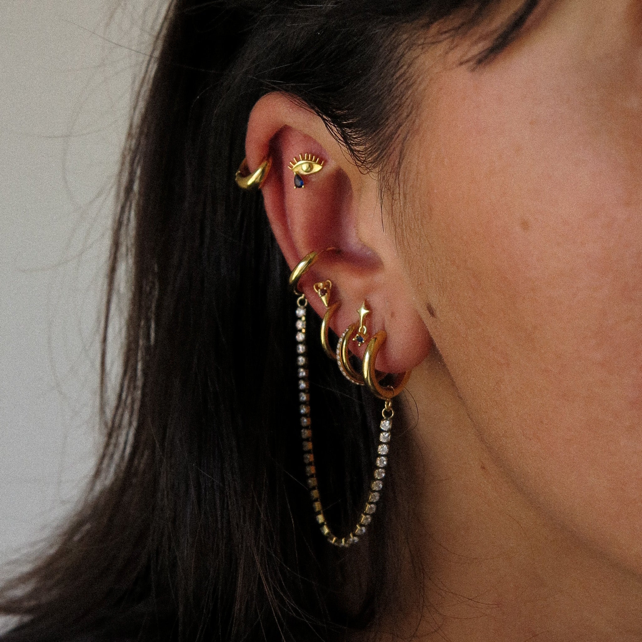 “Blue” Tiny Eye Earring