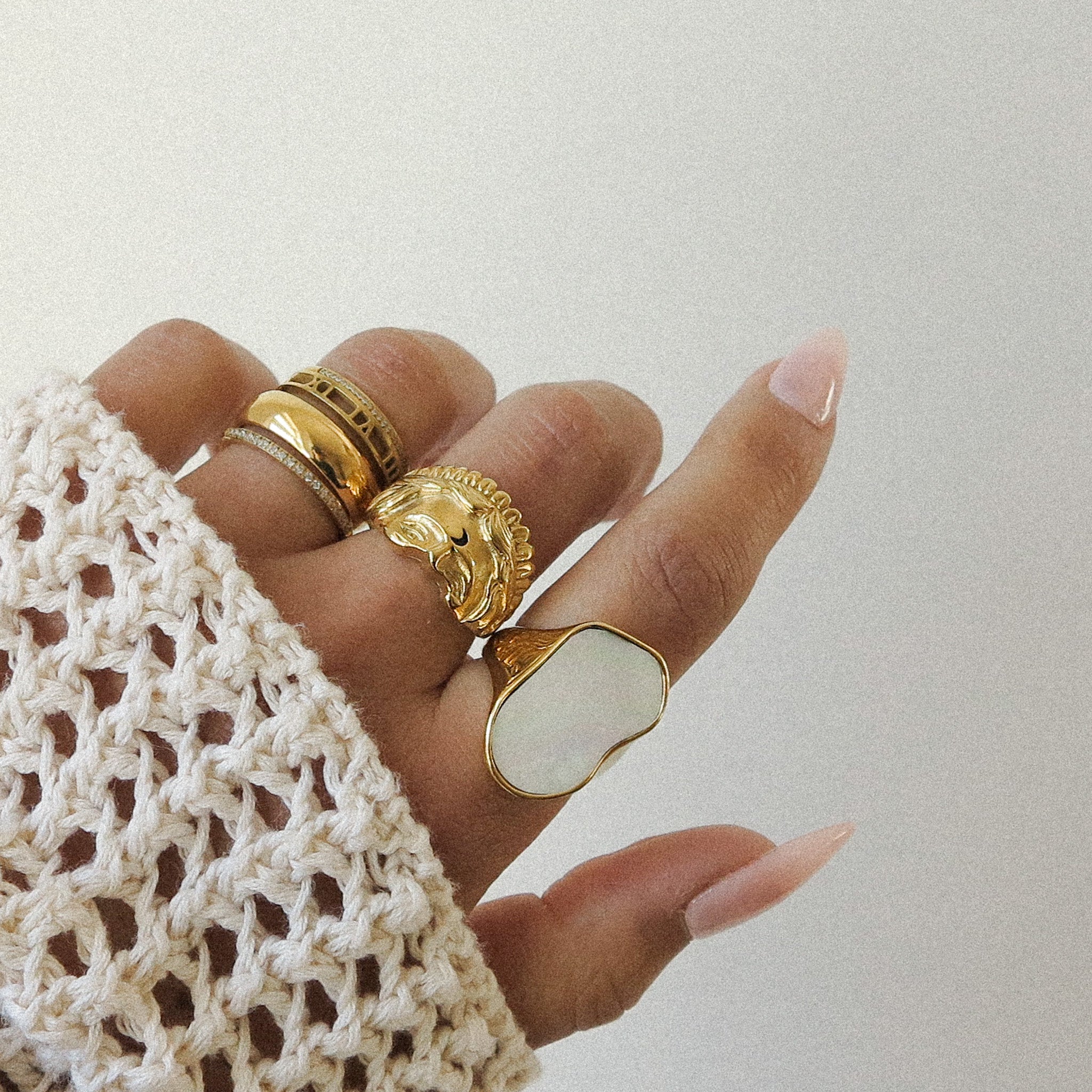 "Nala" Shell Pearl Ring