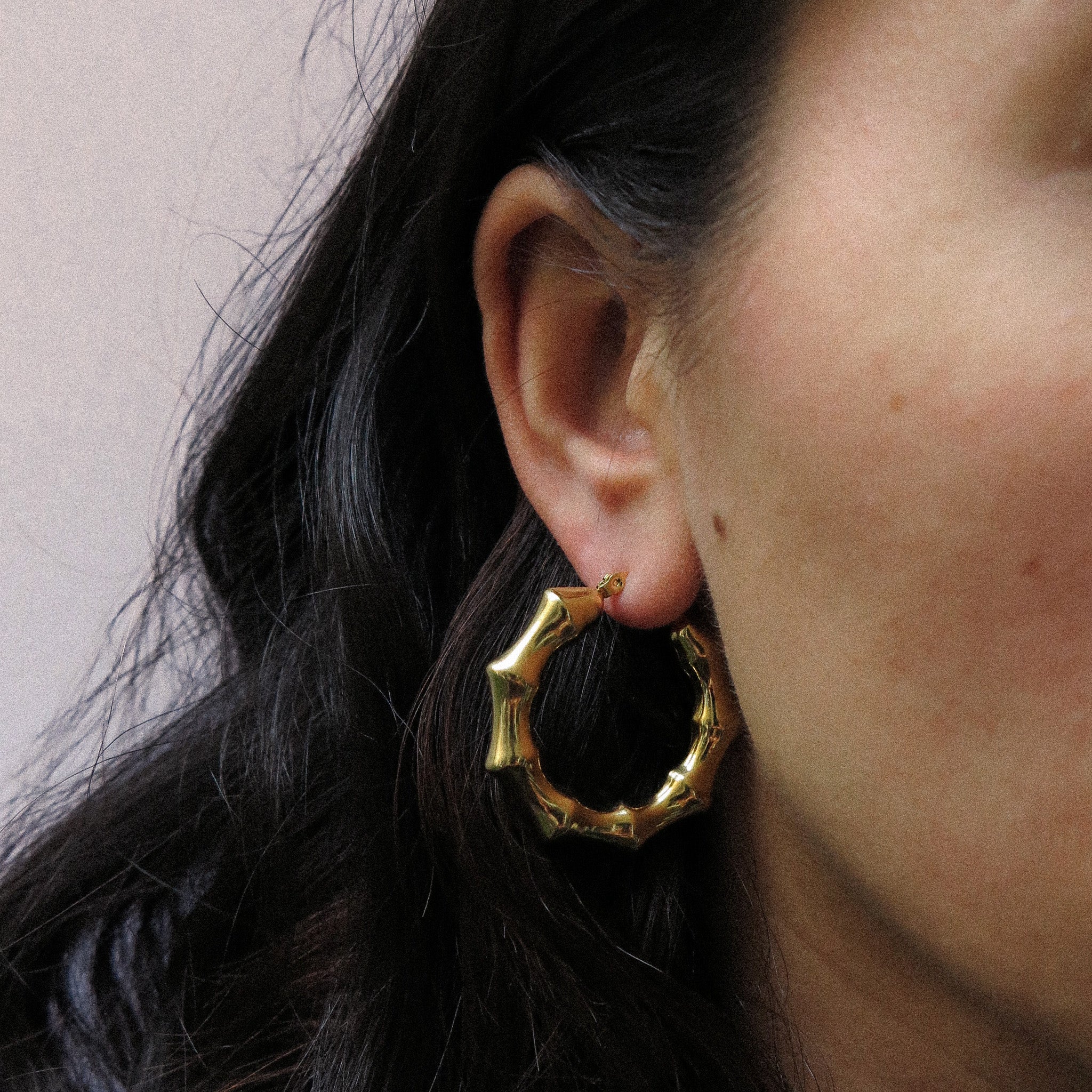 "Samia" Bamboo Hoop Earrings