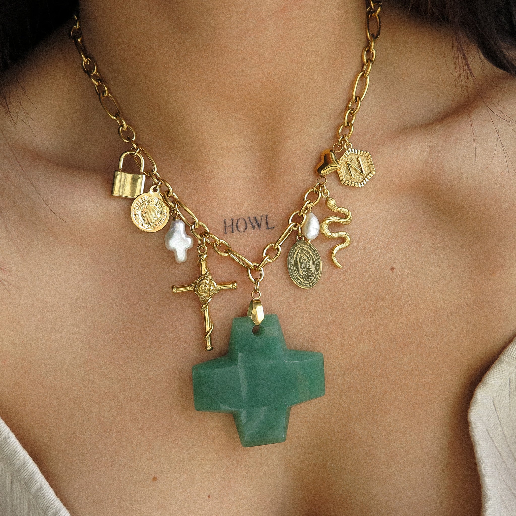 "Jaynie” Jade Charm Personalised Necklace