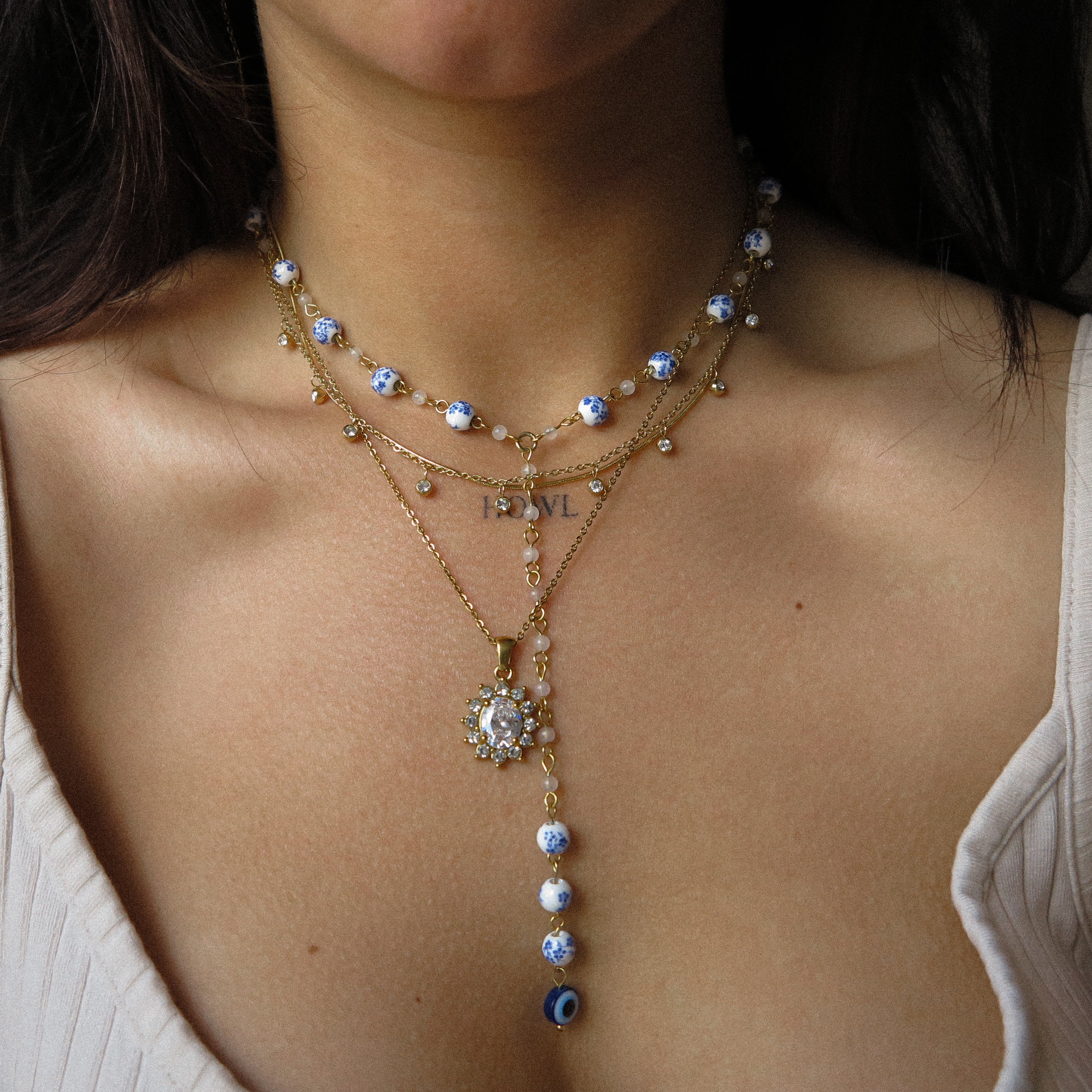 "Zaina” Gemstone Short Necklace