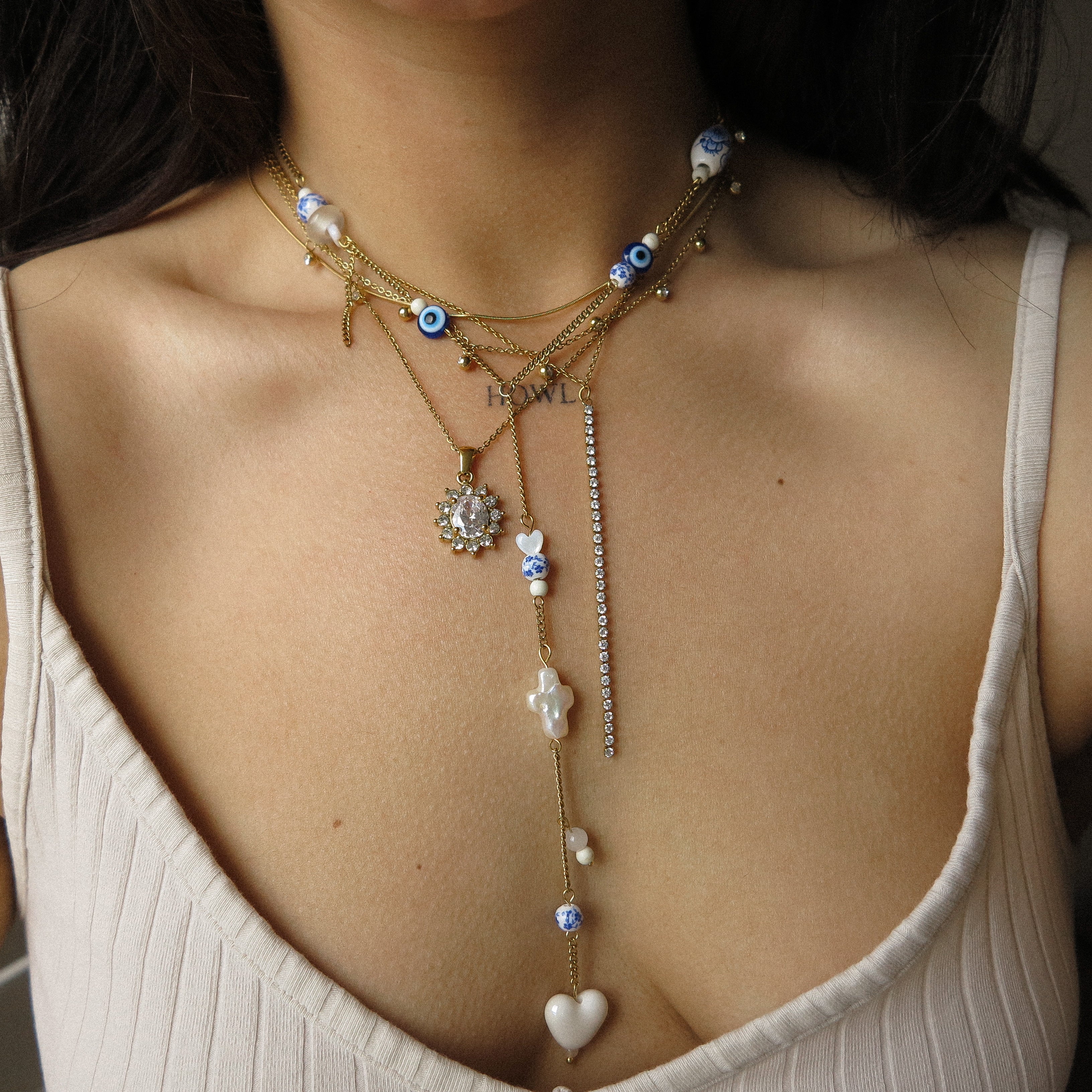 "Chanay” Floral Lariat Necklace