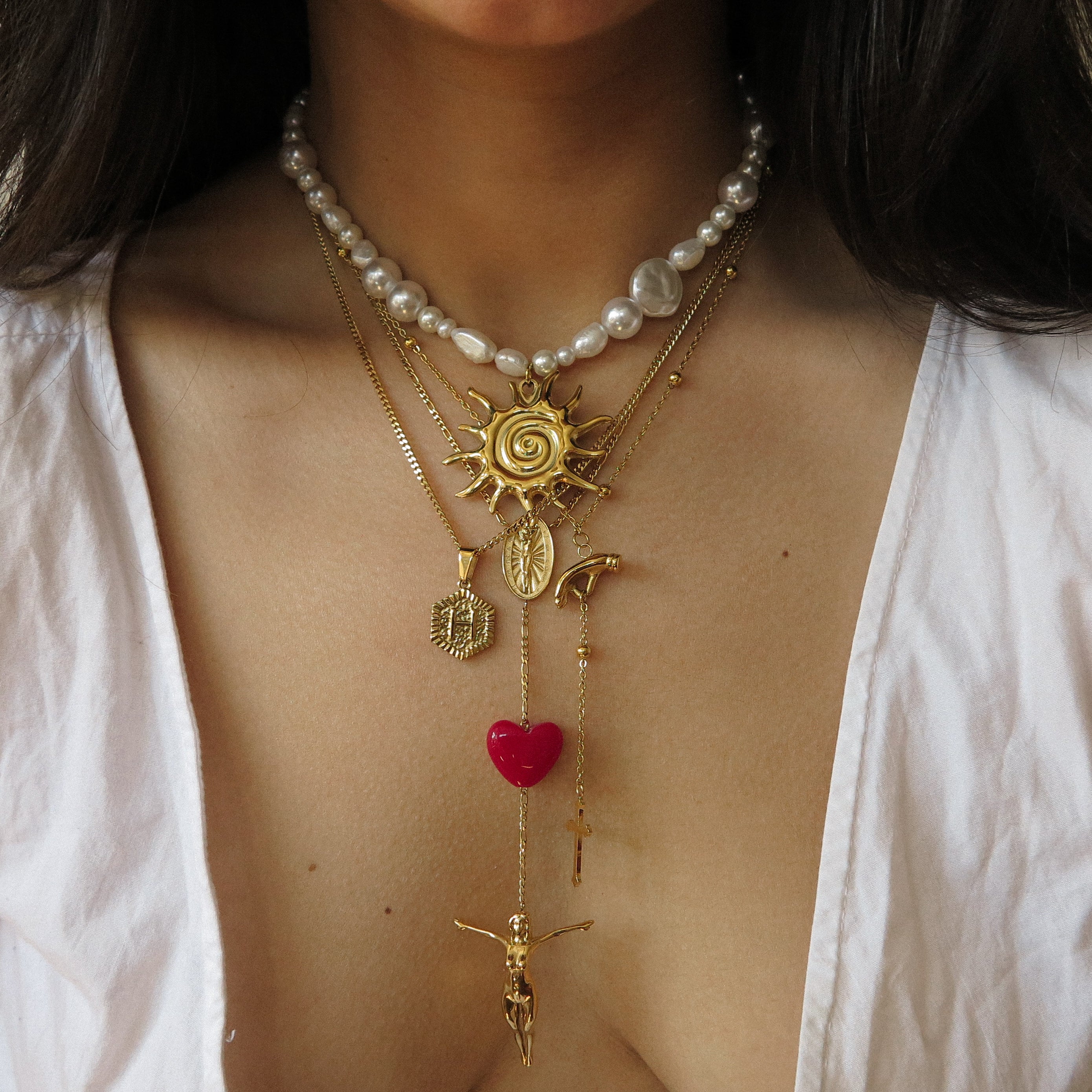 “Hex” Initial Hexagon Necklace