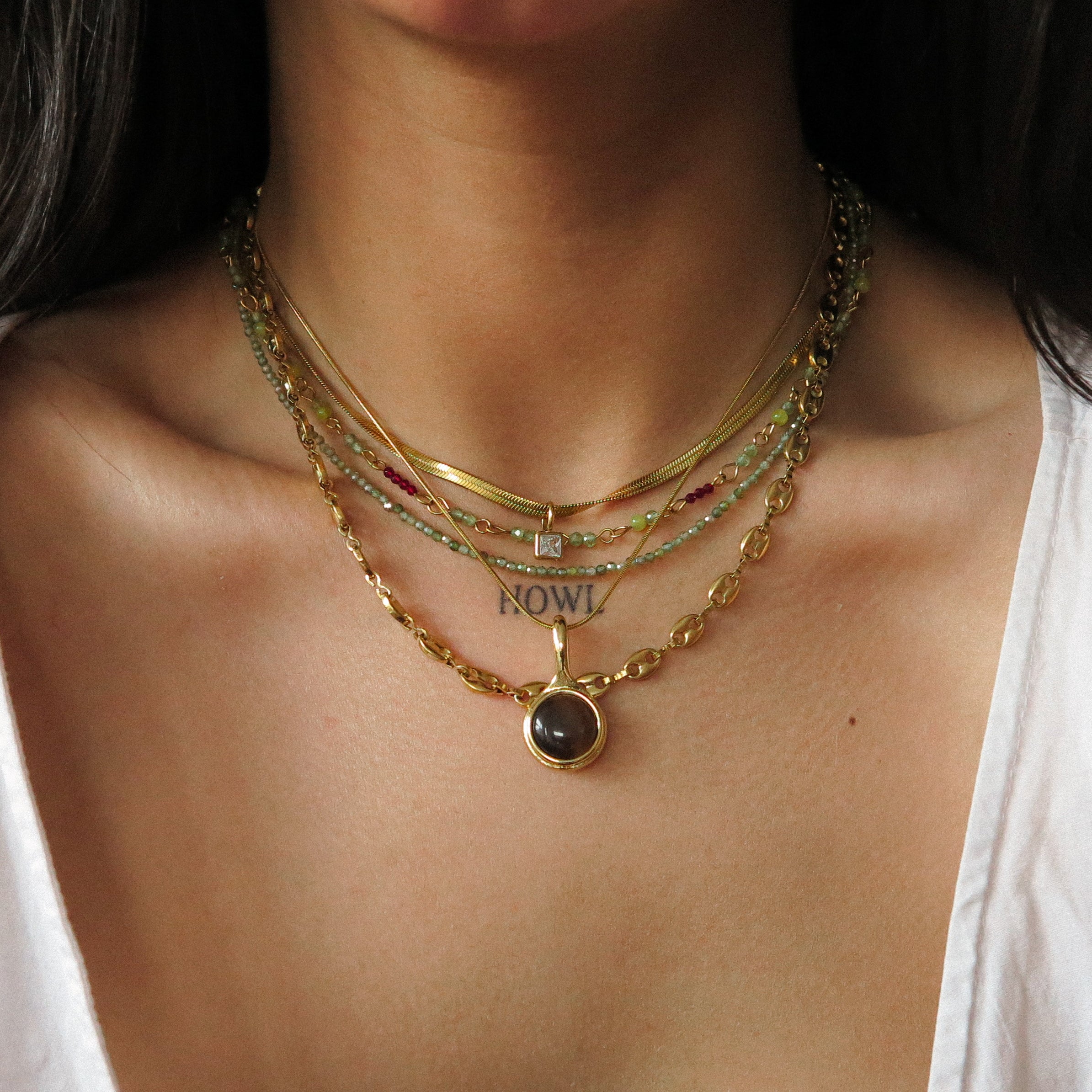 "Coral” Tiny Beaded Chain