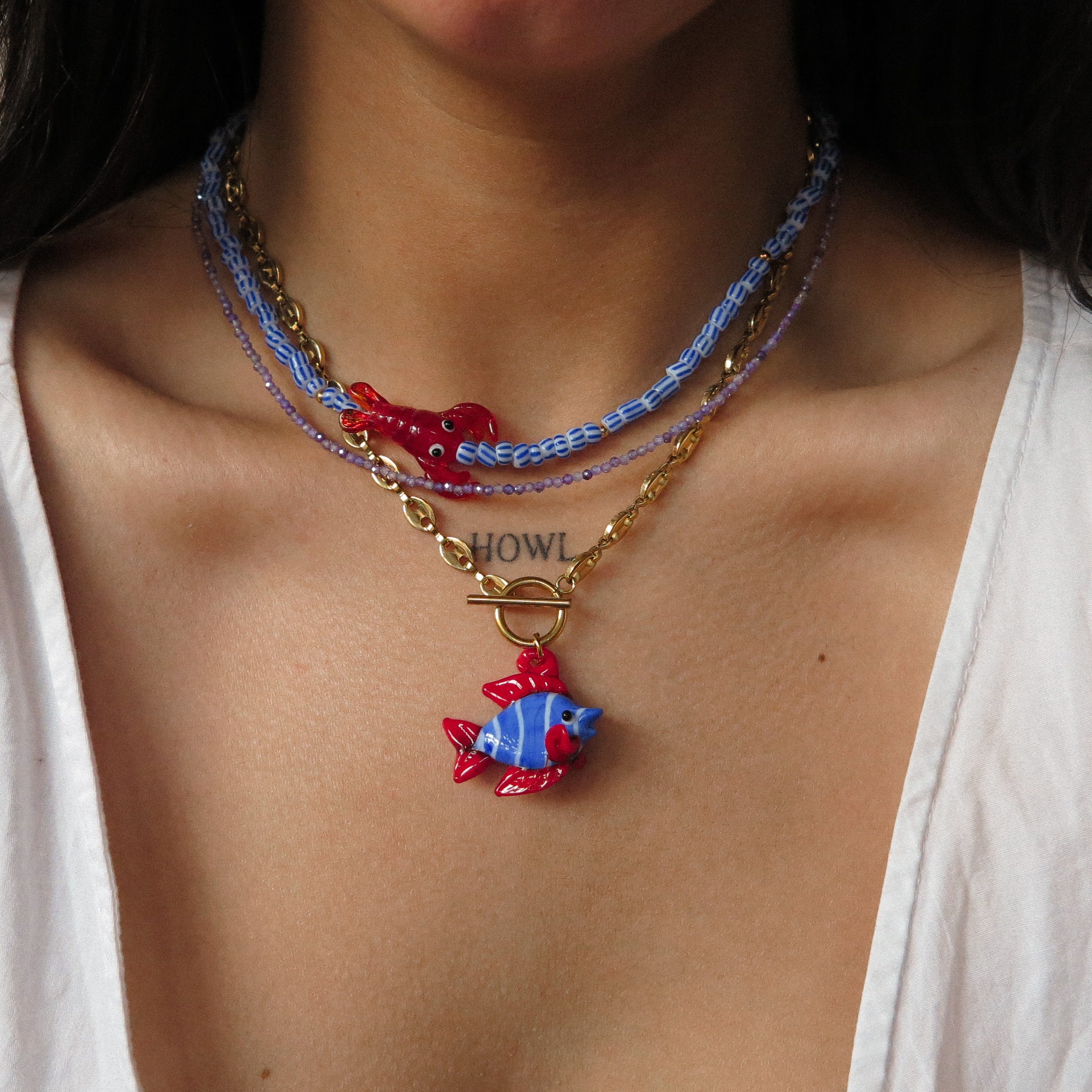 "Coral” Tiny Beaded Chain