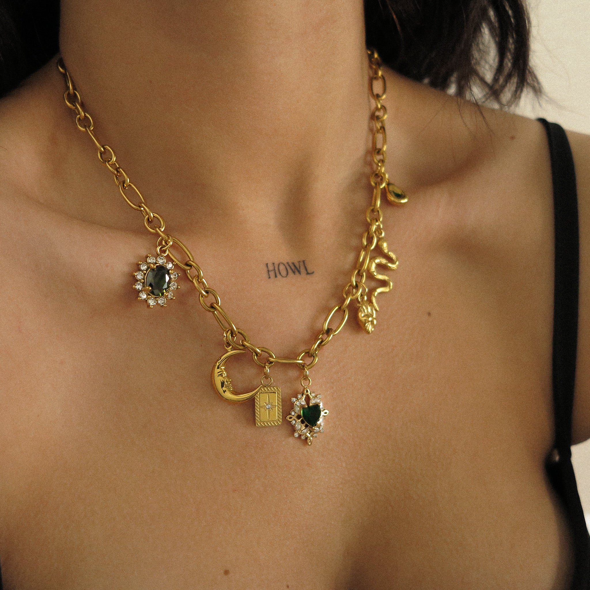 "Brie” Chunky Charm Necklace
