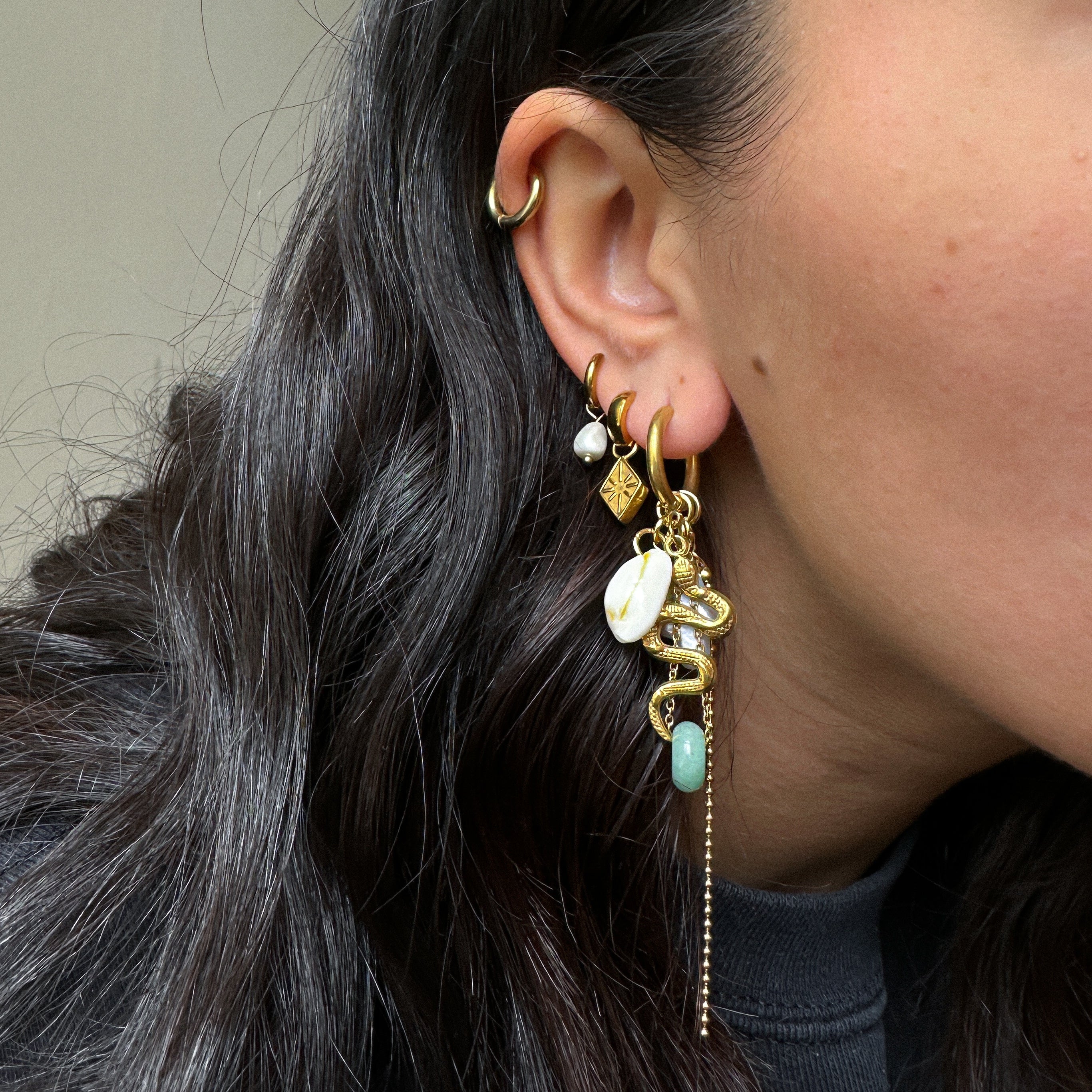 "Belle” Charm Earrings