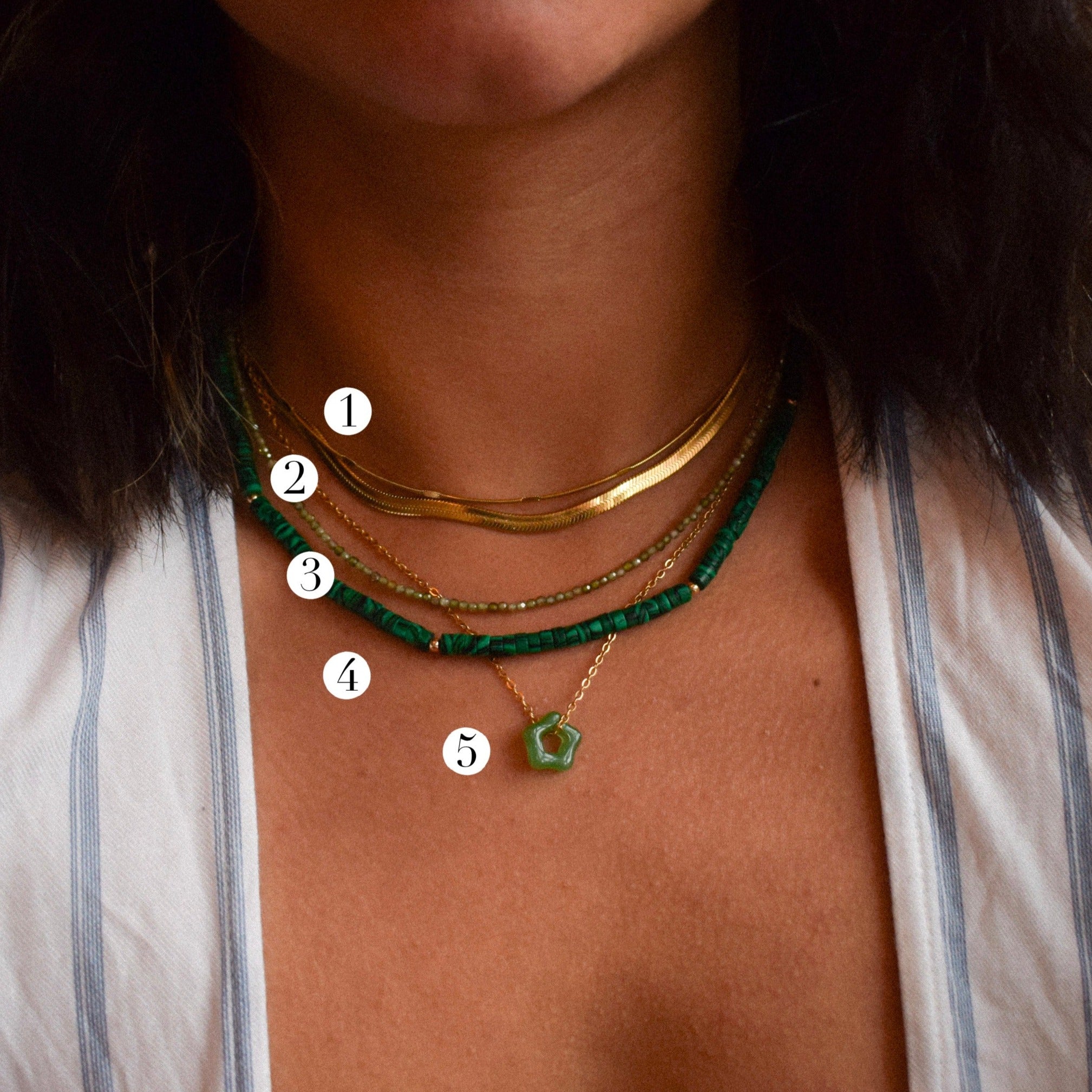 "Jade” Flower Wealth Necklace