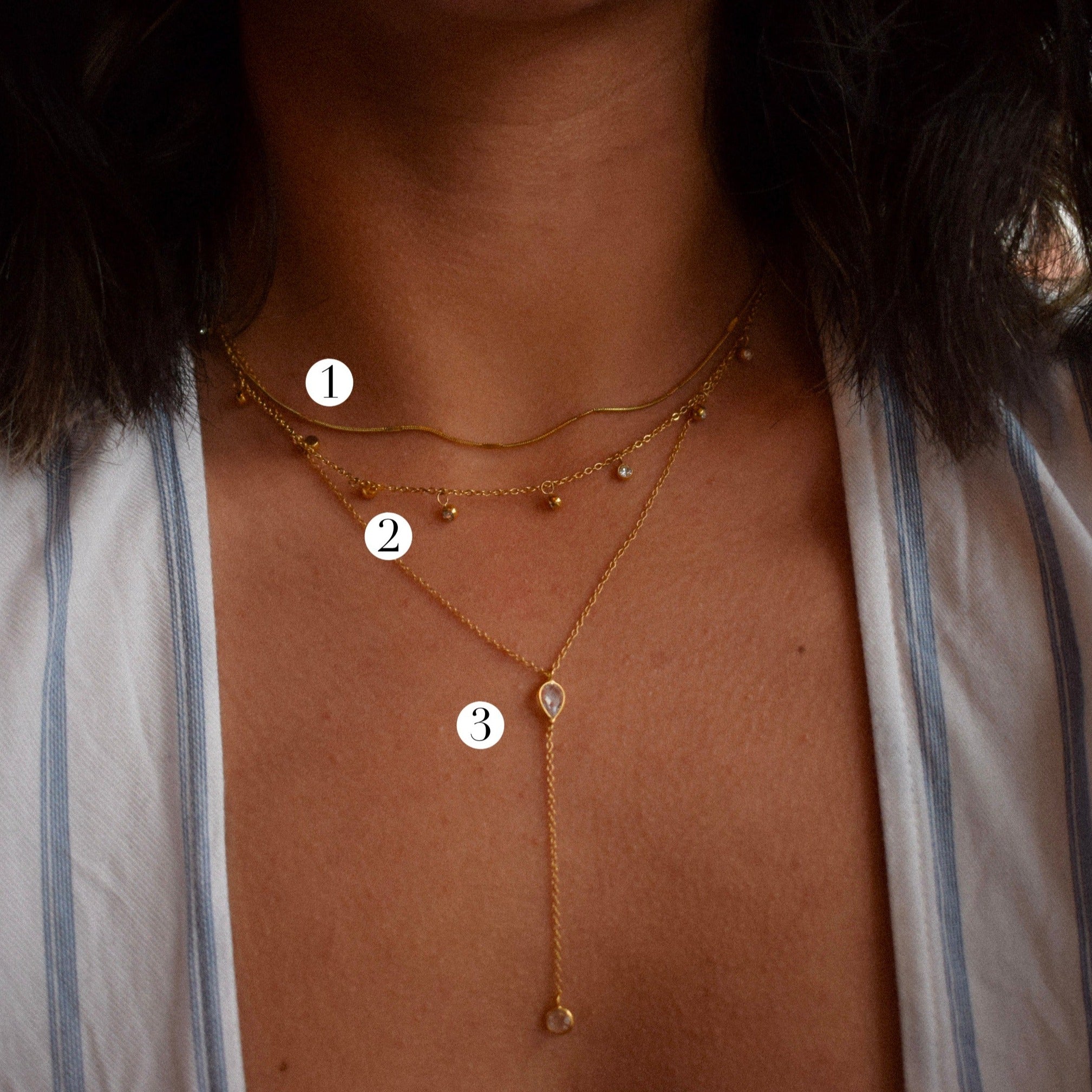 "Tina” Perfect Stacking Bone Necklace