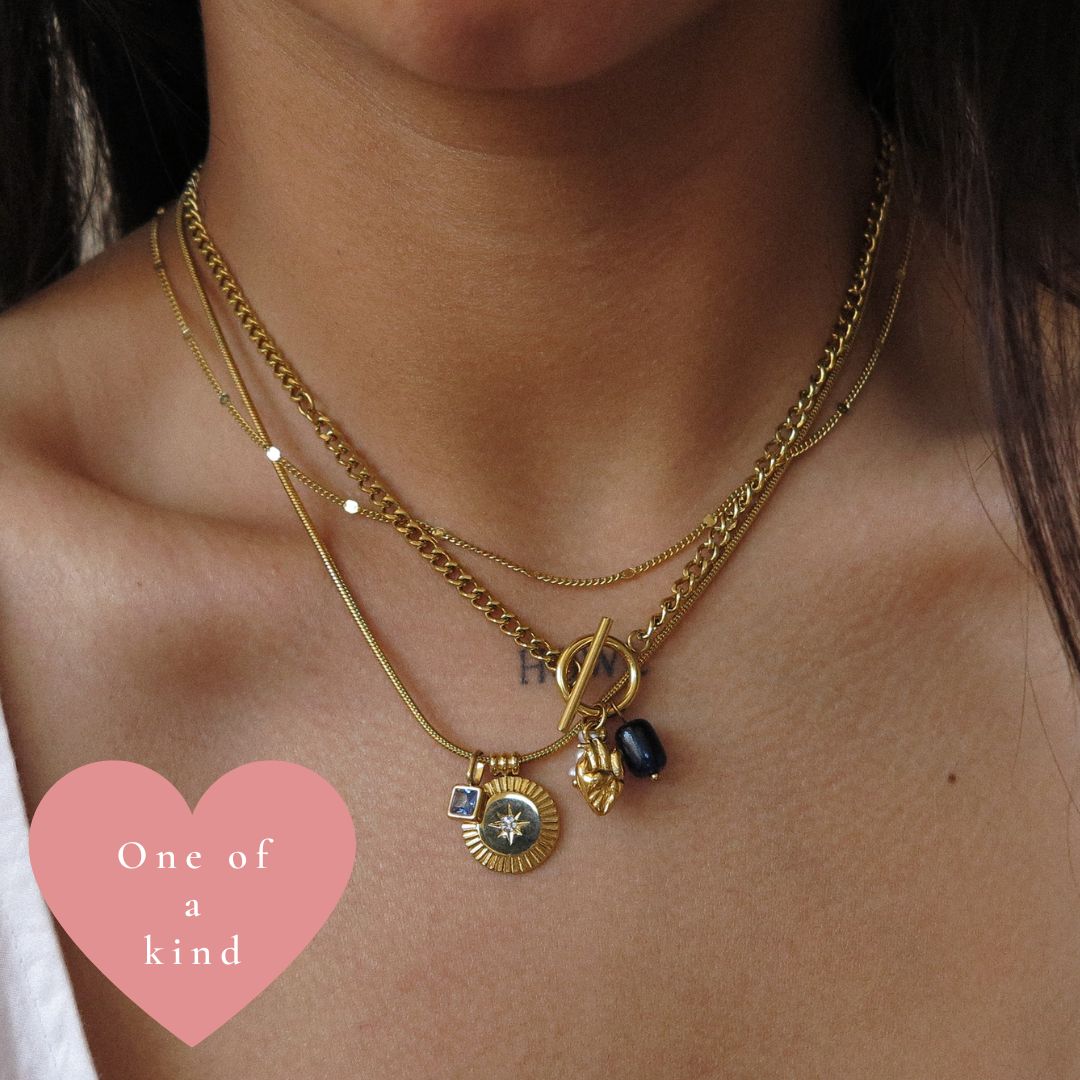 "North Star" T-Bar Necklace Stack