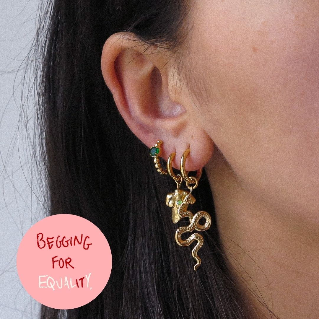 "Warning: Snakes" Earring Set