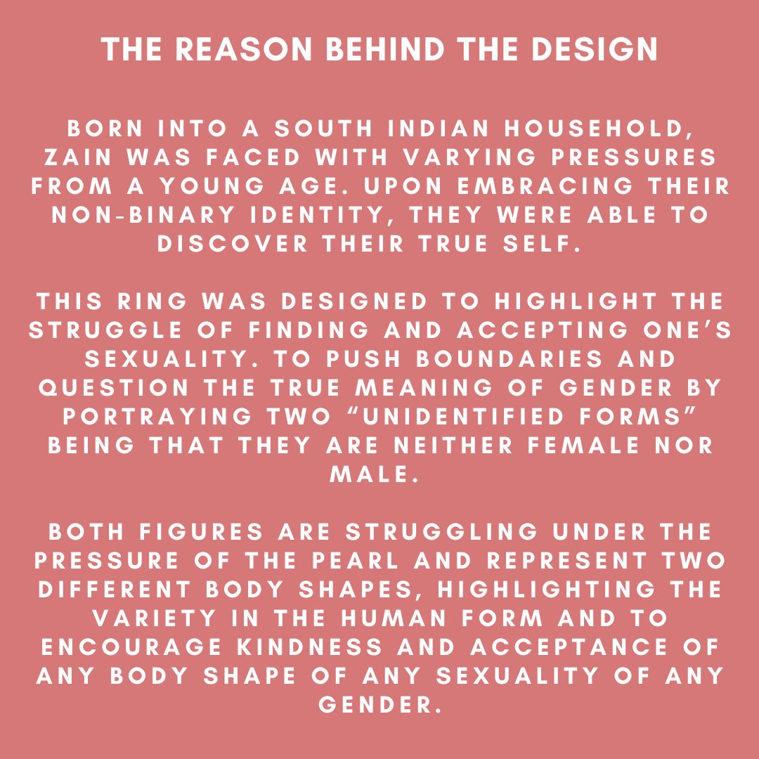 "Adair" Genderless Body Pearl Ring