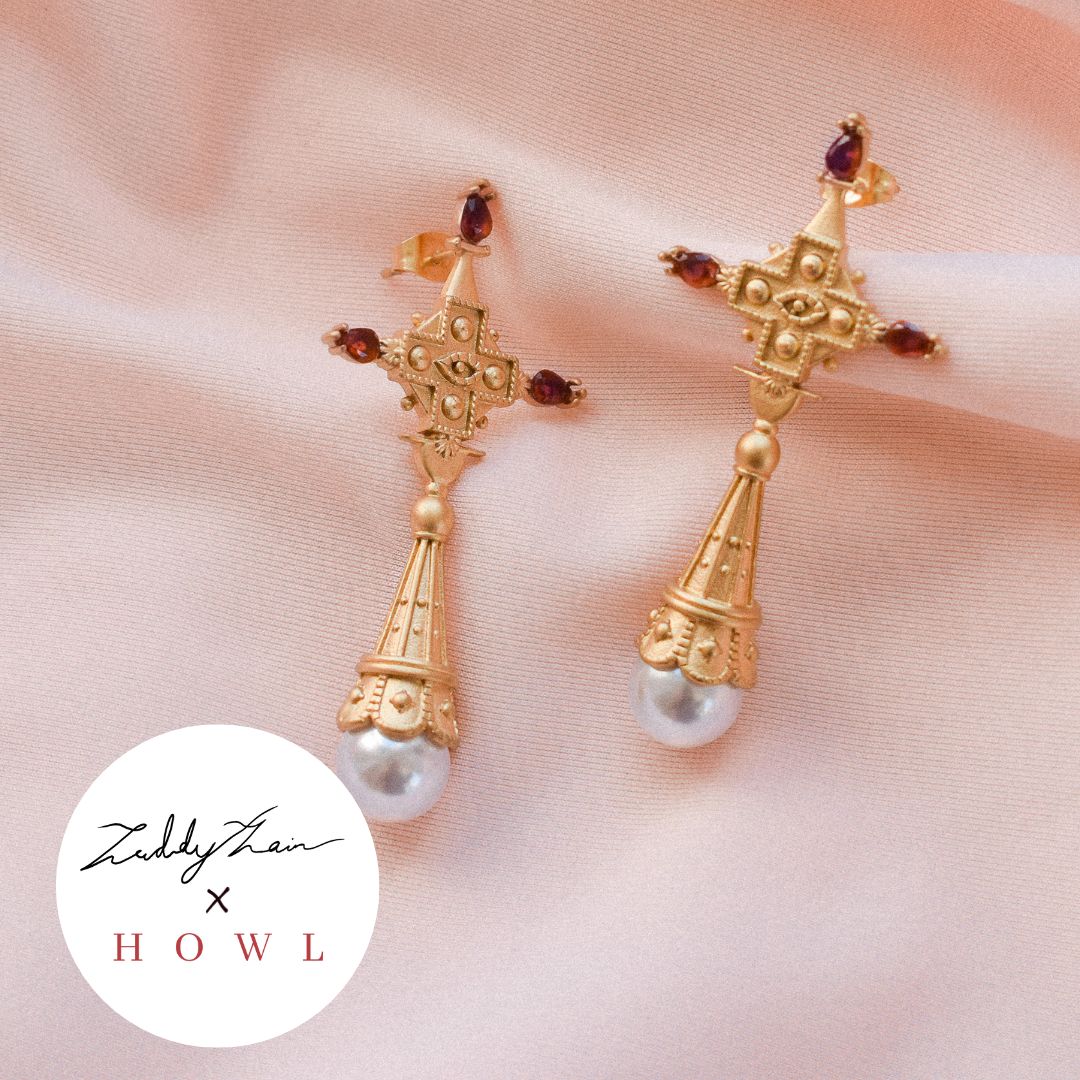 "Ganga" Renaissance Pearl Earrings