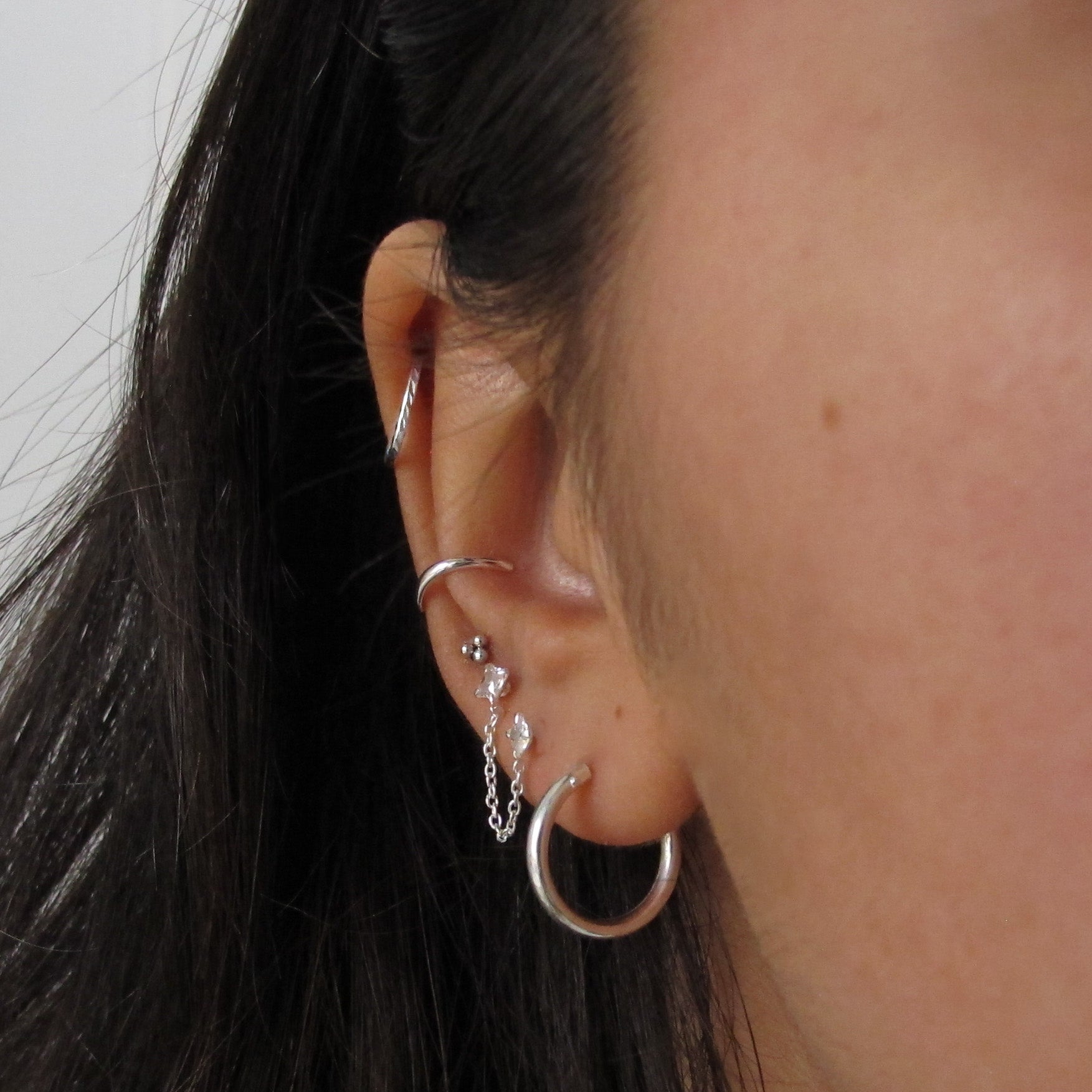 “Camilla” Sterling Silver Hoop Earrings