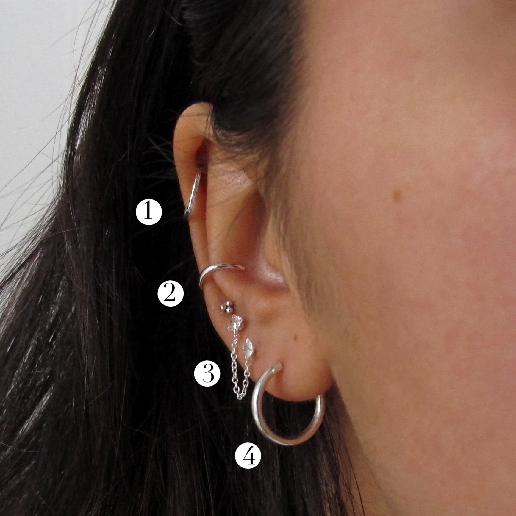 “Camilla” Sterling Silver Hoop Earrings
