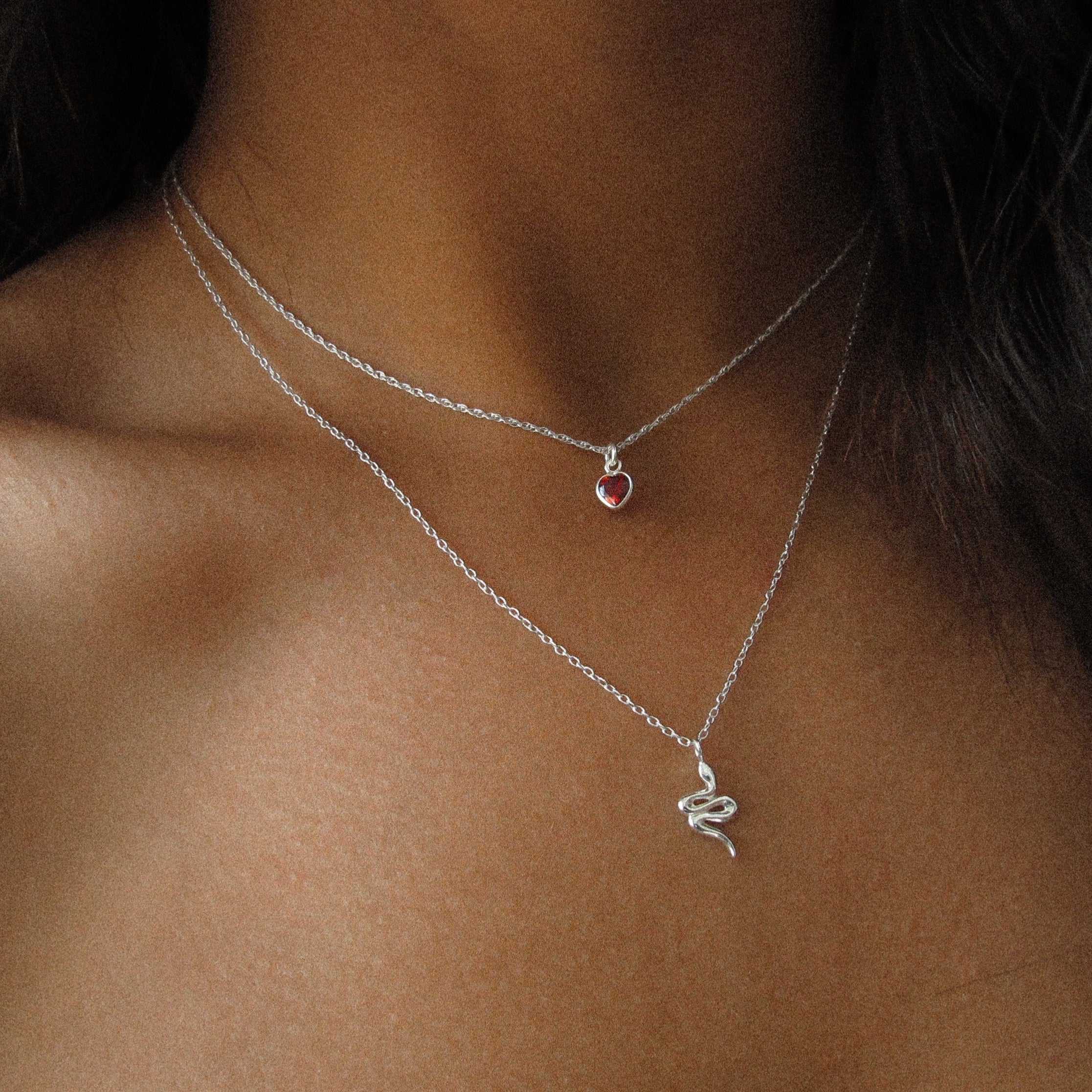 "Ziva" Sterling Silver Snake Necklace